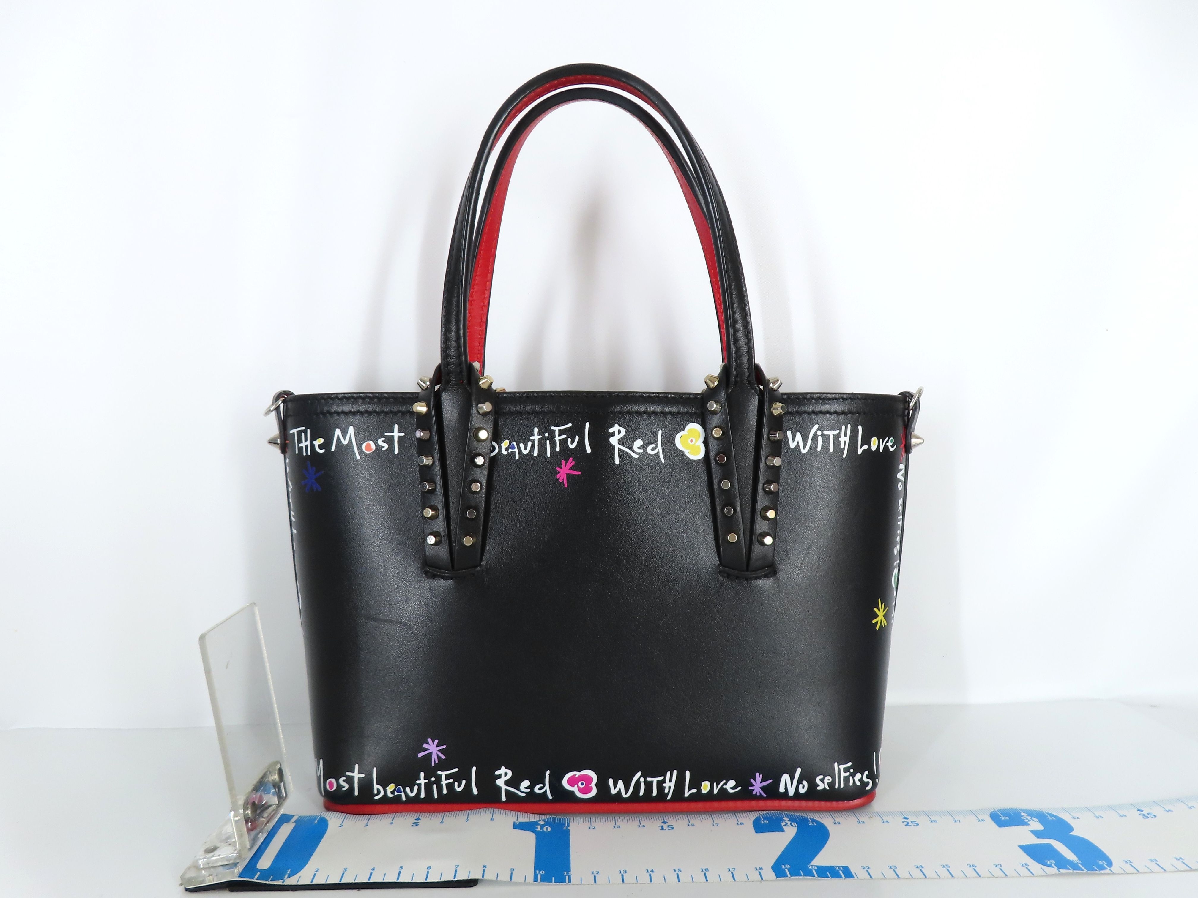 Cabata Mini Tote Bag, Painted Leather Tote Bag — view 2
