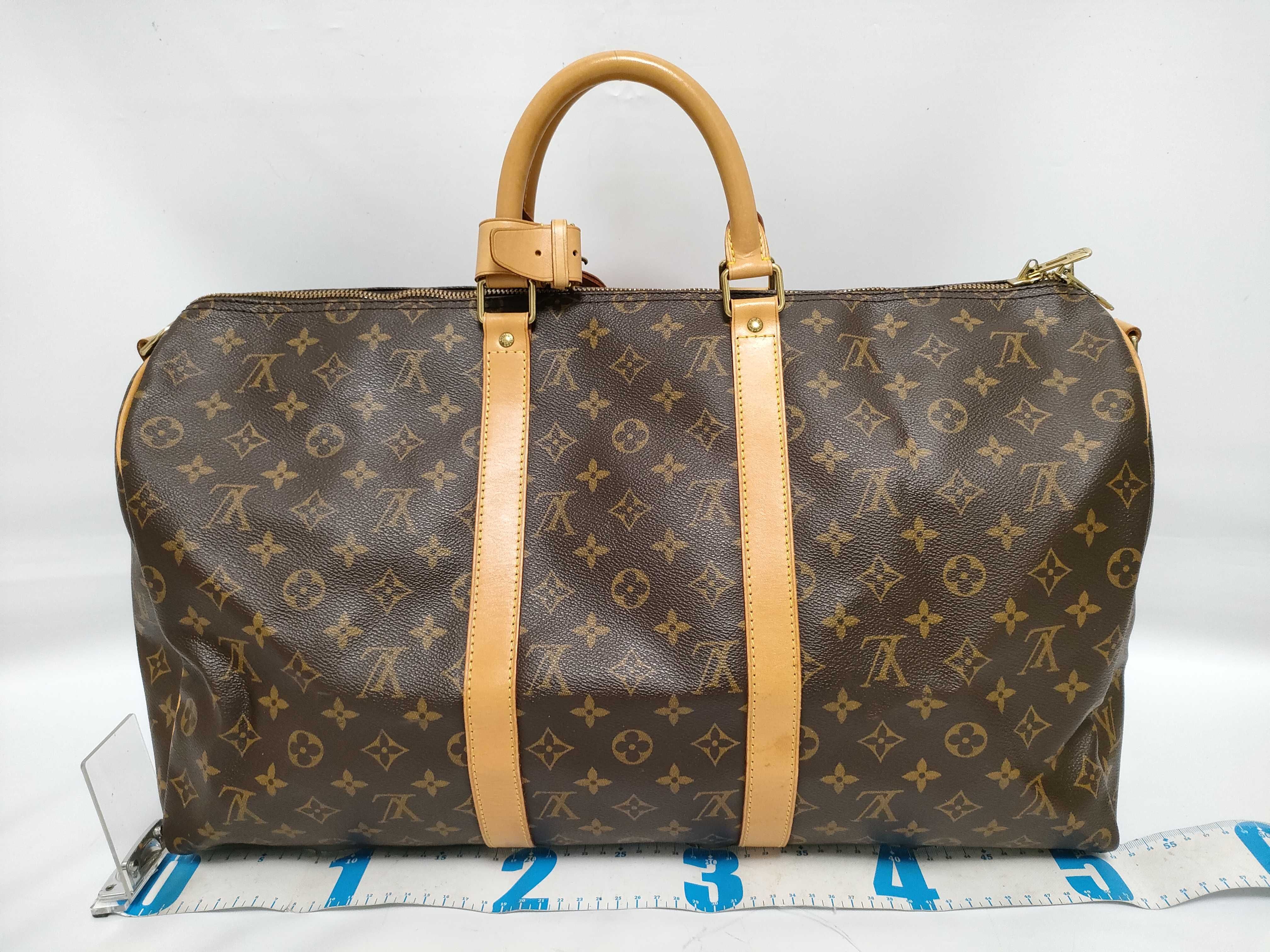 Monogram Keepall Bandoulière 55 M41414 TH0967 Brown Boston Bag — view 2