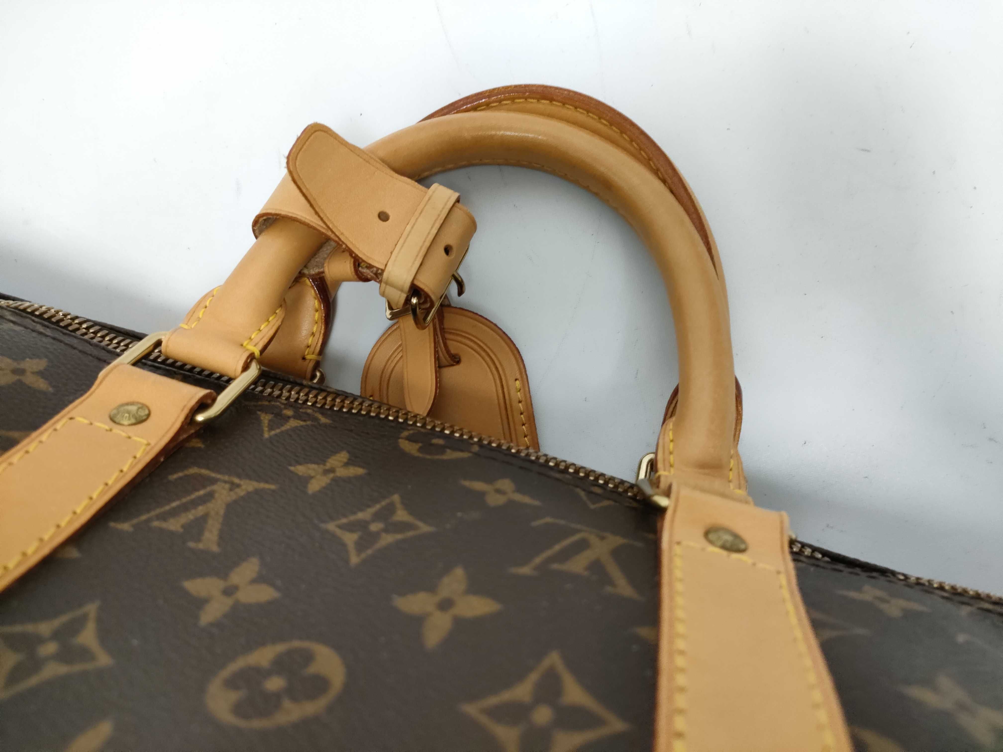 Monogram Keepall Bandoulière 55 M41414 TH0967 Brown Boston Bag — view 4