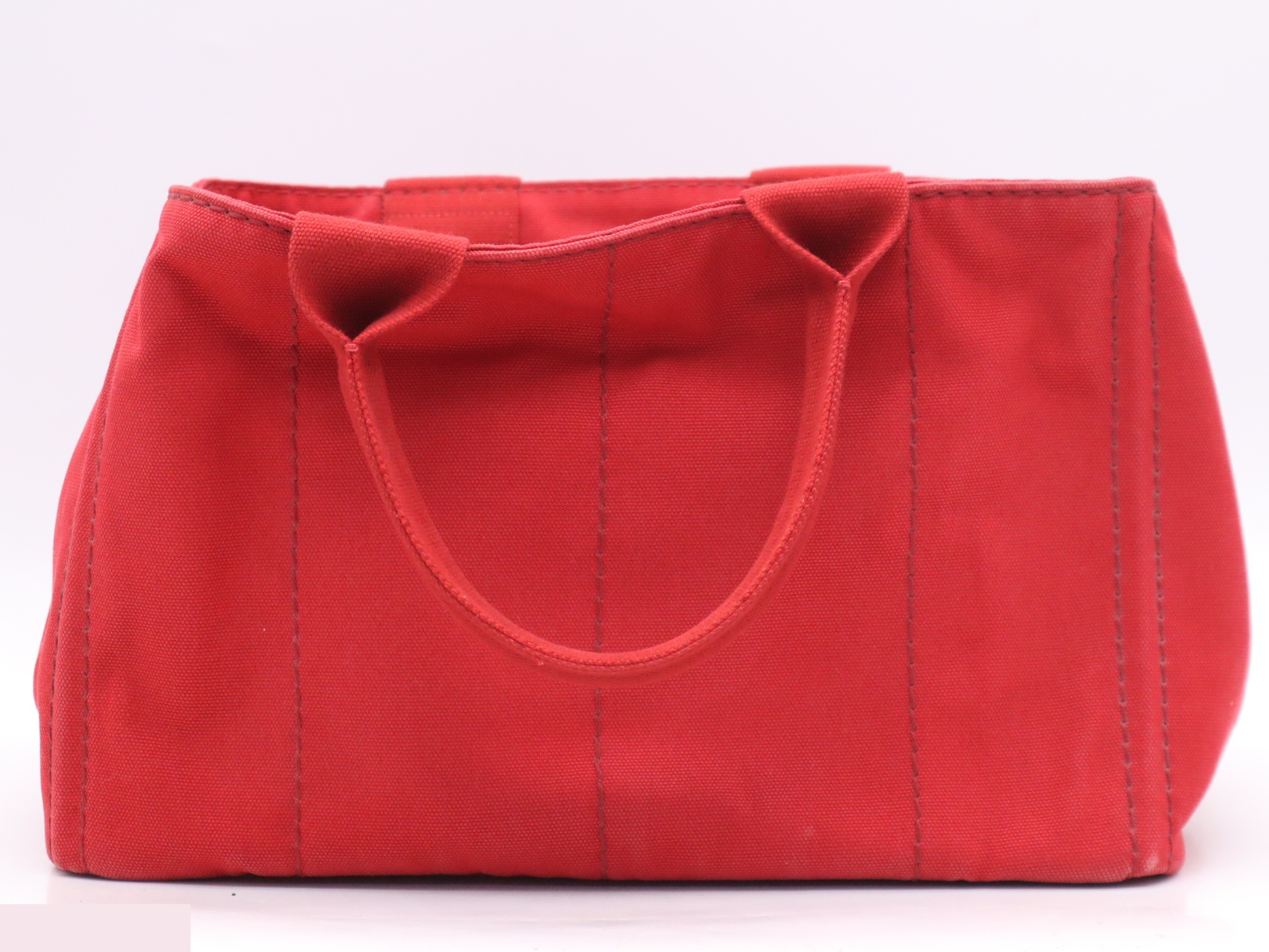 Canvas Canapa handbag, with guarantee card, red. — view 2