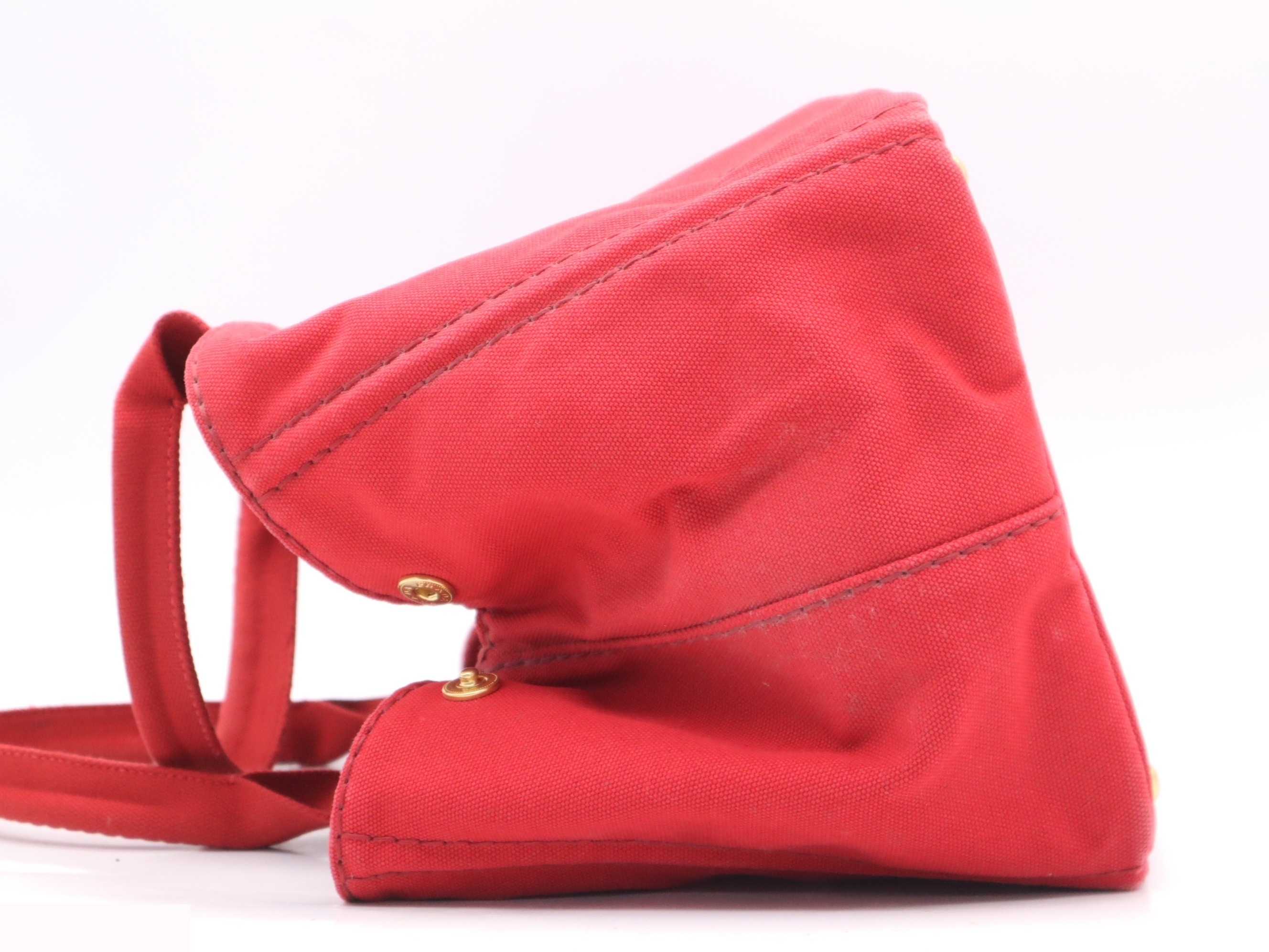 Canvas Canapa handbag, with guarantee card, red. — view 3