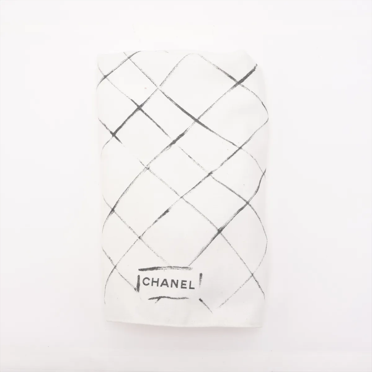 [Individually packaged] Chanel Matelassé 25 Lambskin Double Flap Double Chain Bag, Black x White, Gold Hardware, PEGXCUE7 Random Plate, A01112 — view 12