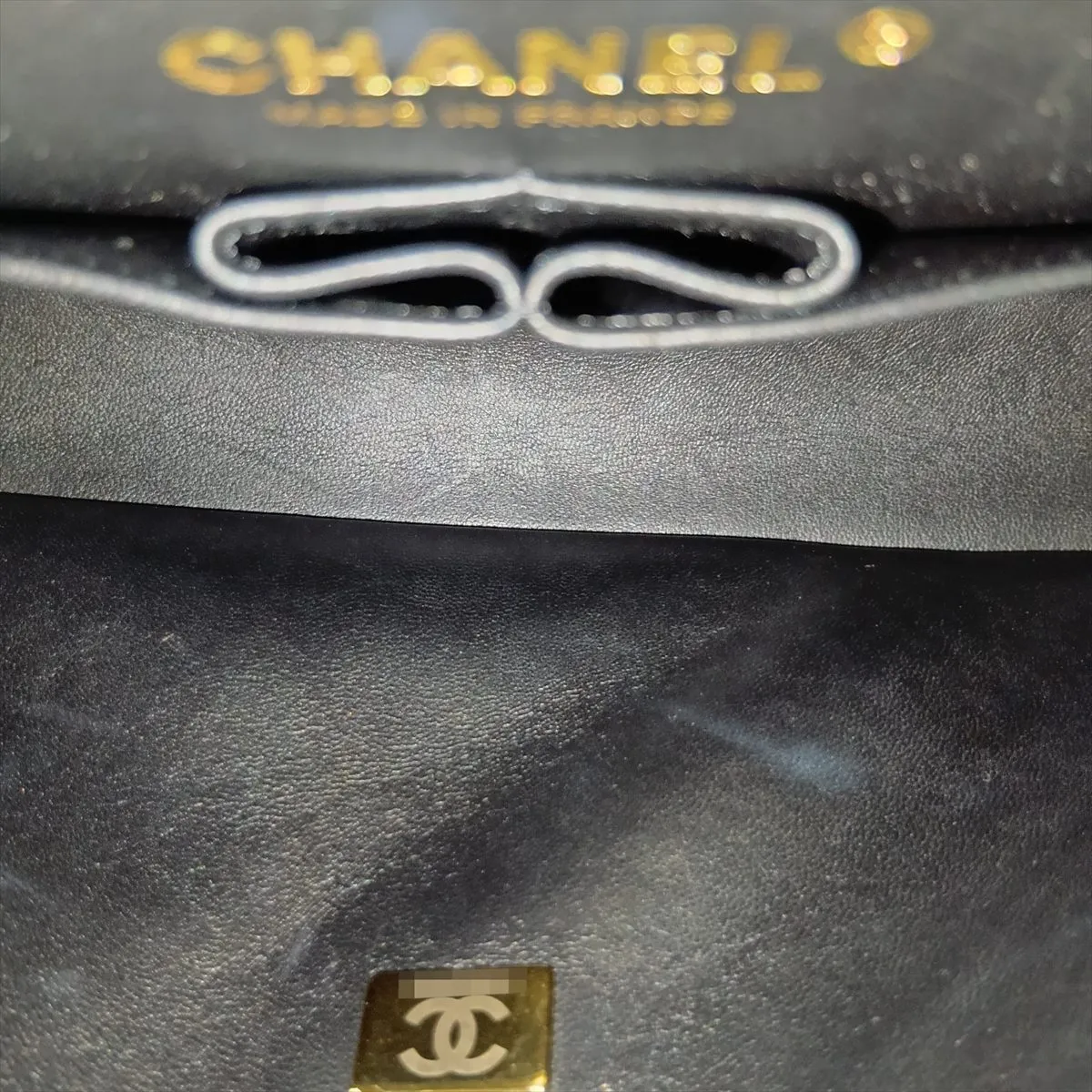 [Individually packaged] Chanel Matelassé 25 Lambskin Double Flap Double Chain Bag, Black x White, Gold Hardware, PEGXCUE7 Random Plate, A01112 — view 15