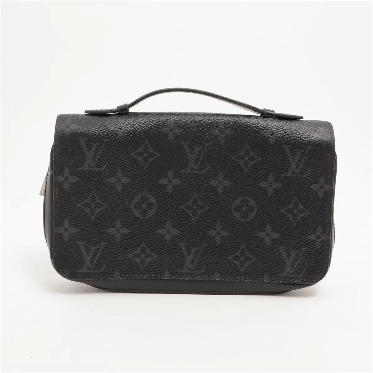 Monogram Eclipse Zippy XL M61698 CA1187 Black Round Zip Wallet