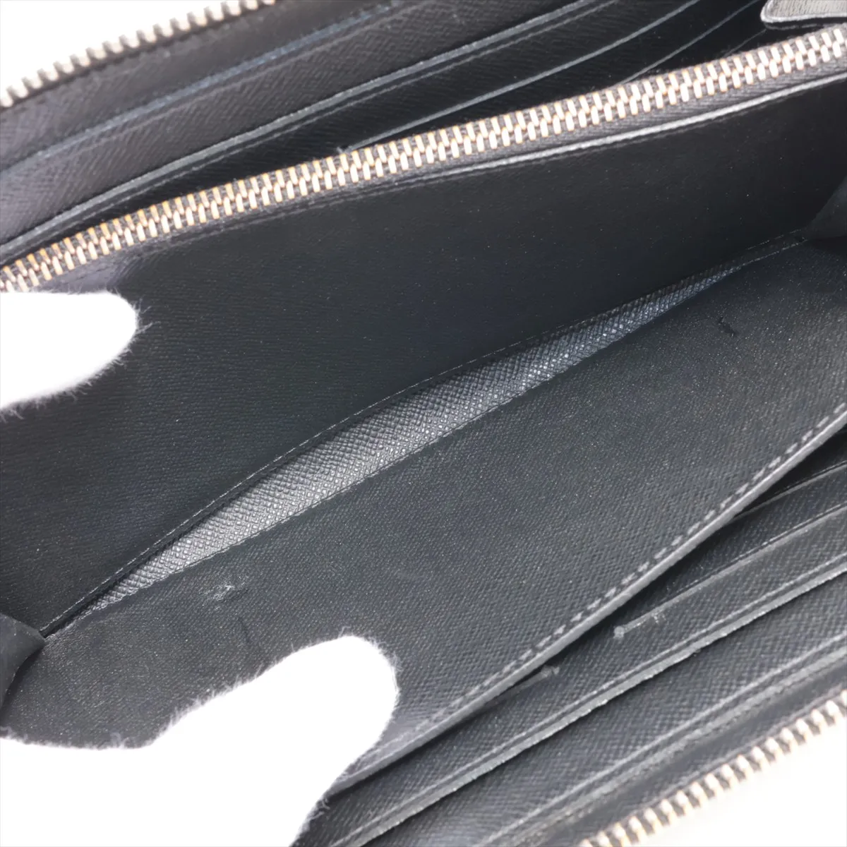 Monogram Eclipse Zippy XL M61698 CA1187 Black Round Zip Wallet — view 6