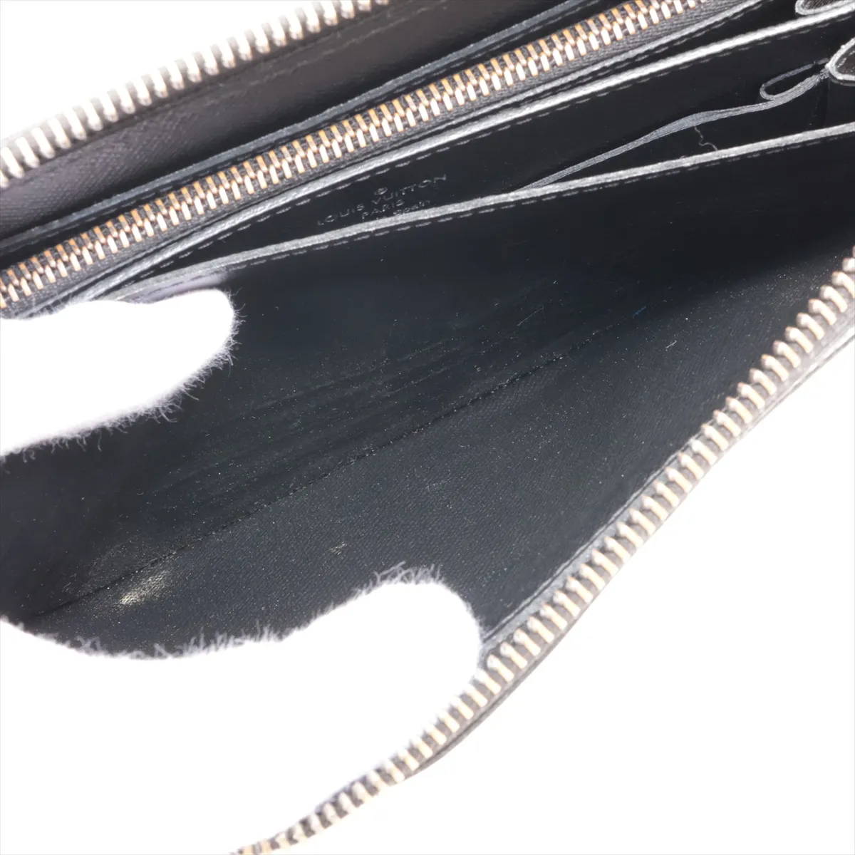 Monogram Eclipse Zippy XL M61698 CA1187 Black Round Zip Wallet — view 9
