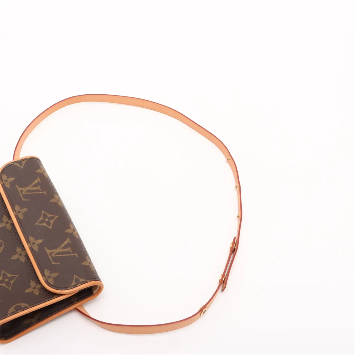 Monogram Pochette Florentine M51855 FL1011 Brown Belt Size XS — view 5