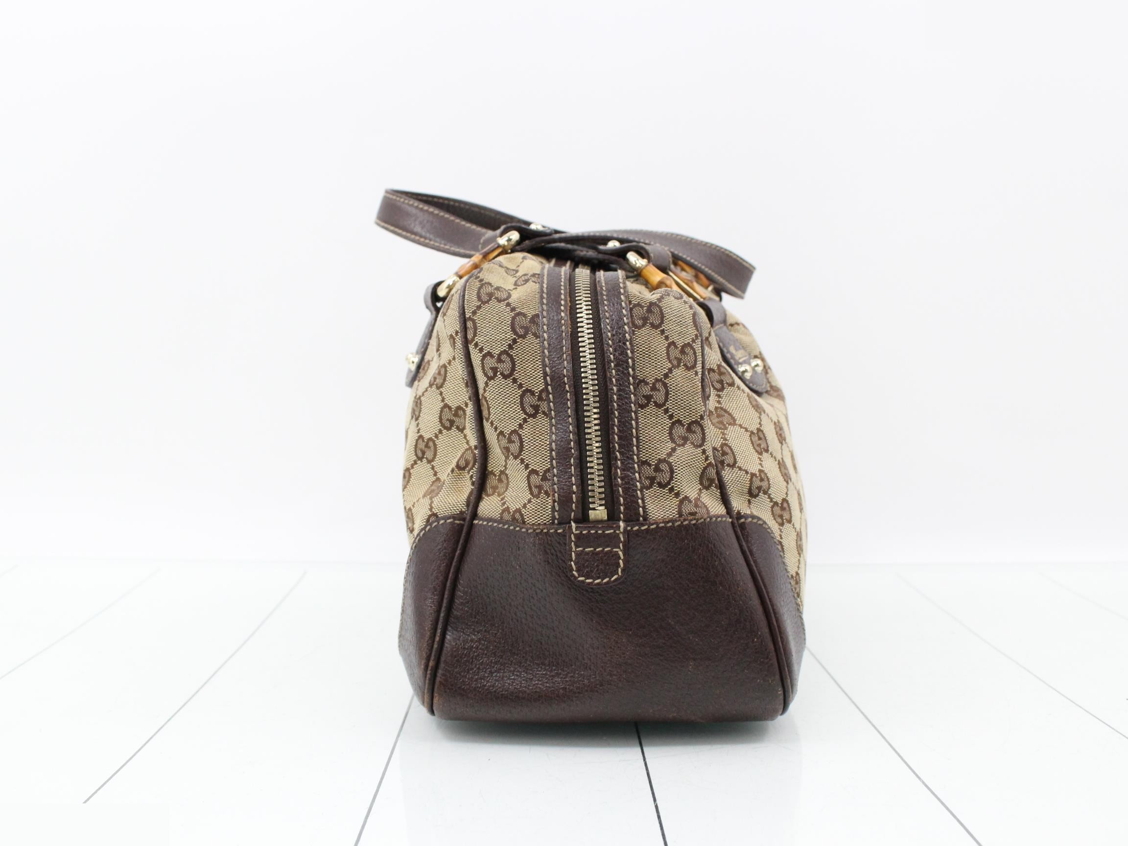 GG Canvas Bamboo Handbag — view 3