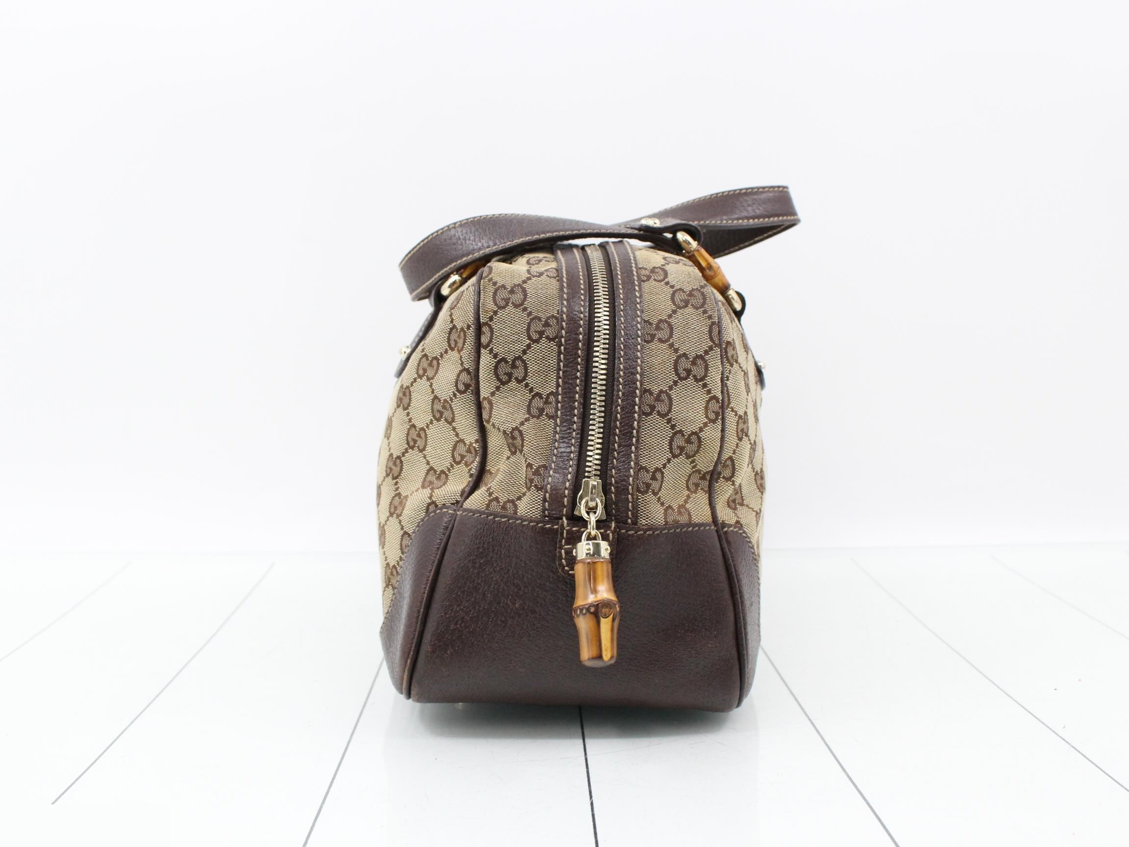 GG Canvas Bamboo Handbag — view 4