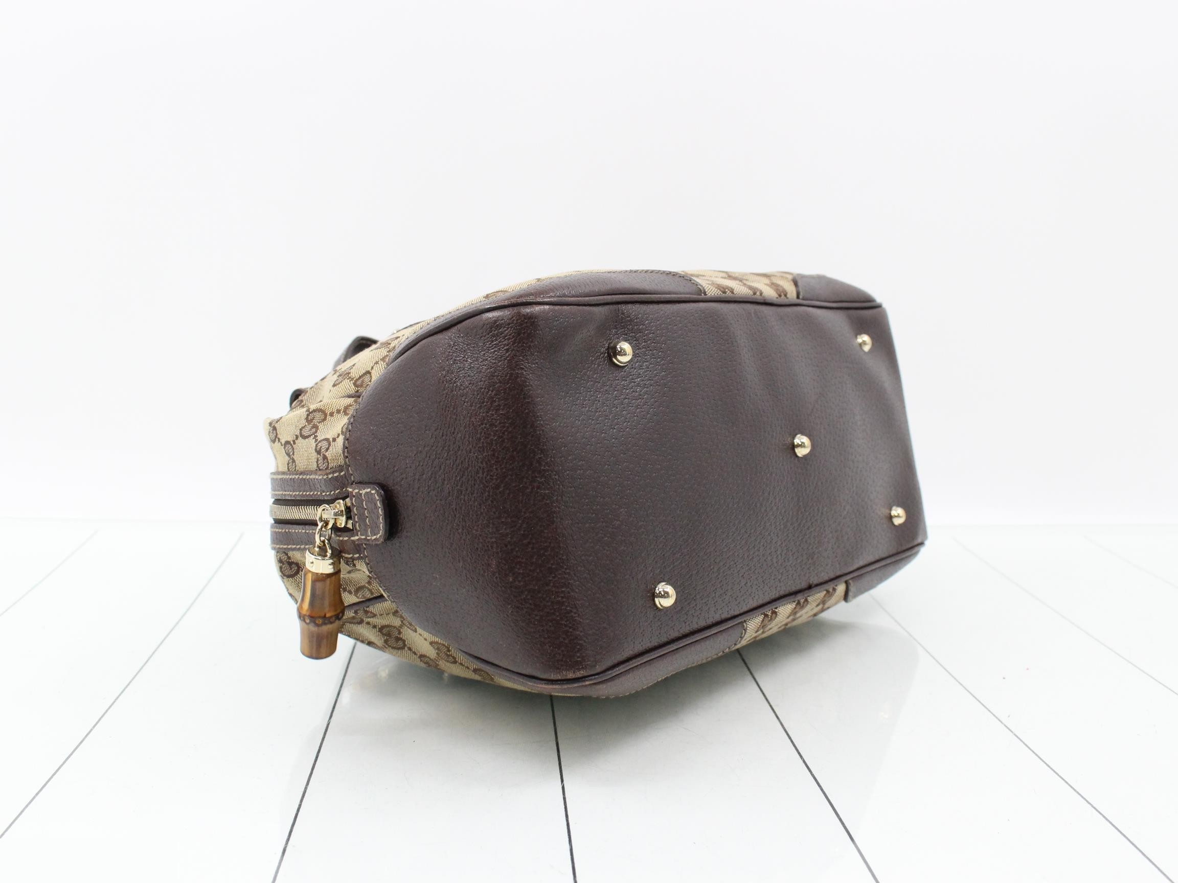 GG Canvas Bamboo Handbag — view 5