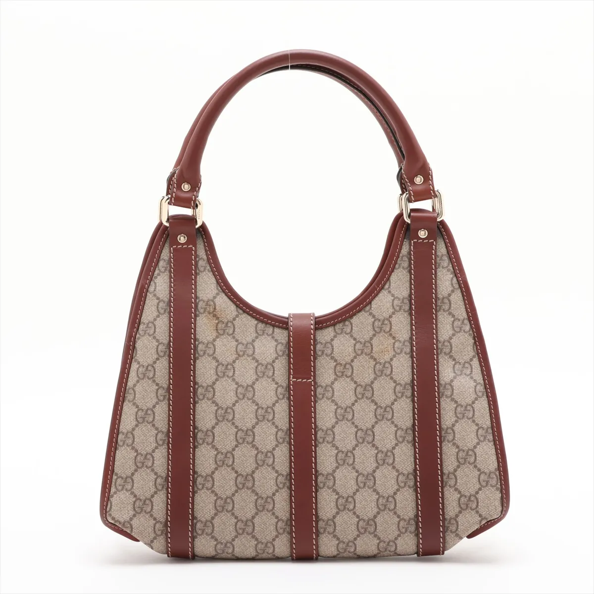 GG Supreme 203495 PVC x Leather Shoulder Bag, Beige x Brown — view 2