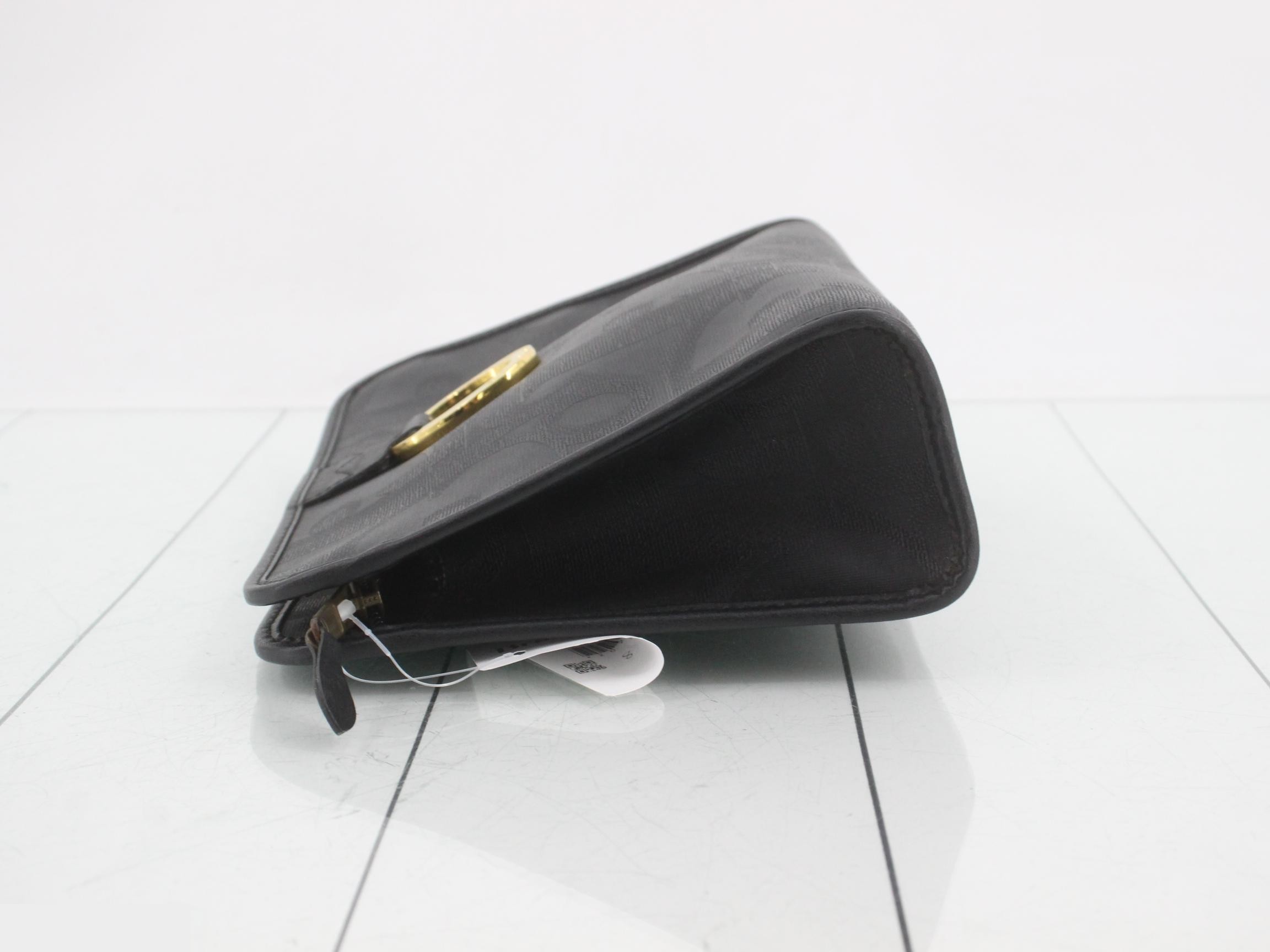 clutch bag, black, PVC — view 4