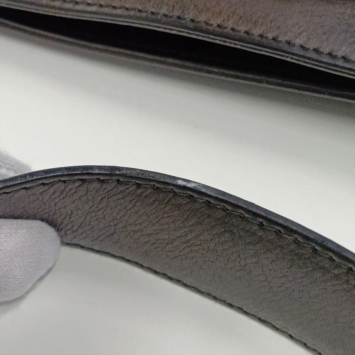 Leather Shoulder Bag, Black — view 14