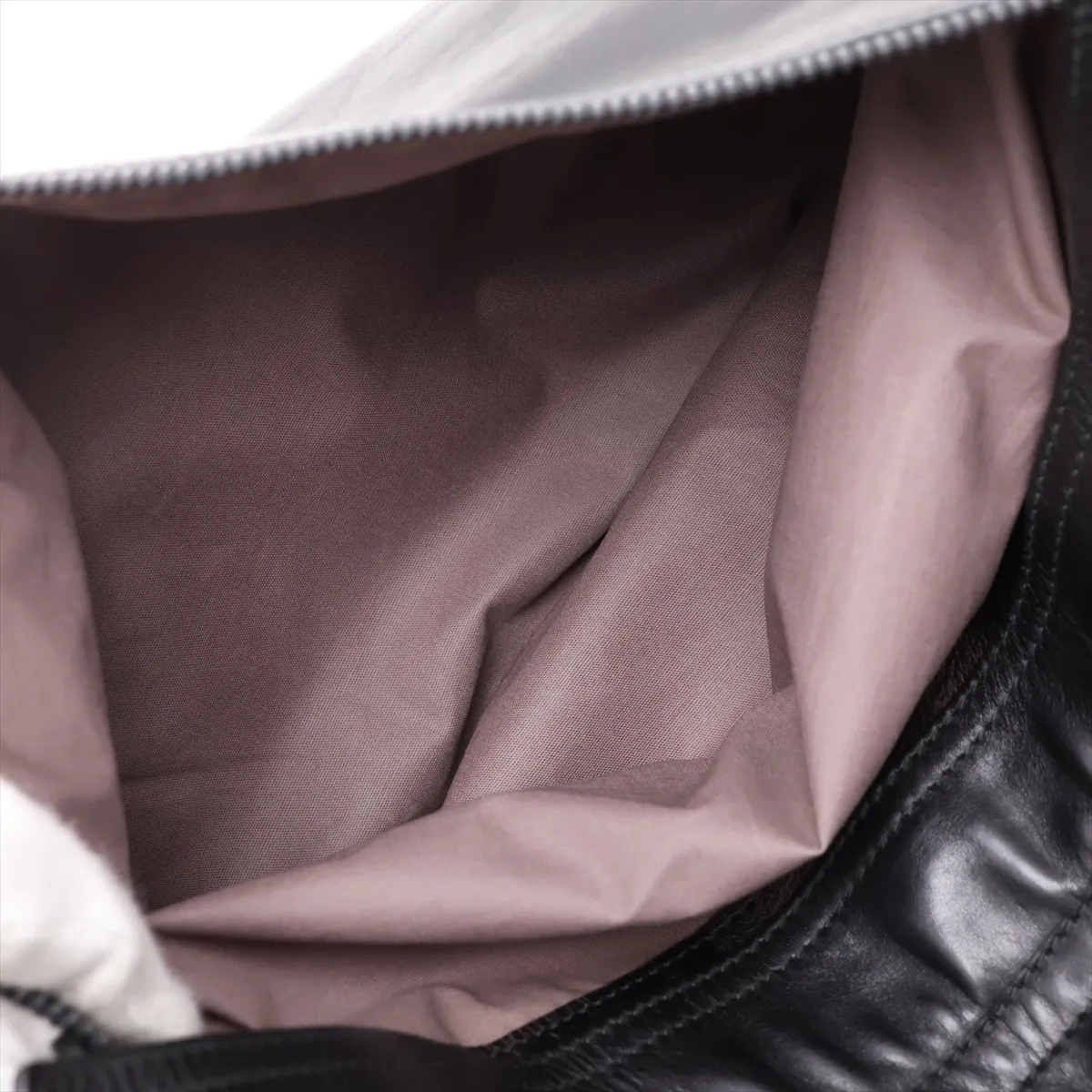 Leather Shoulder Bag, Black — view 8