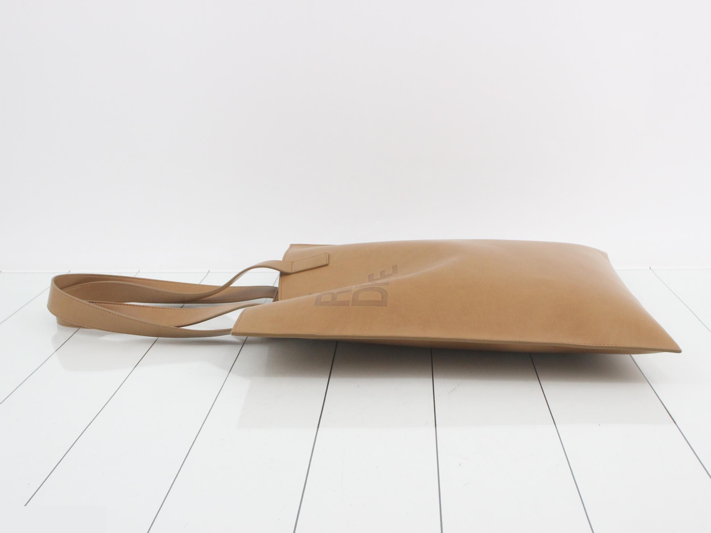 Cognac Apple Skin Tote Bag — view 4