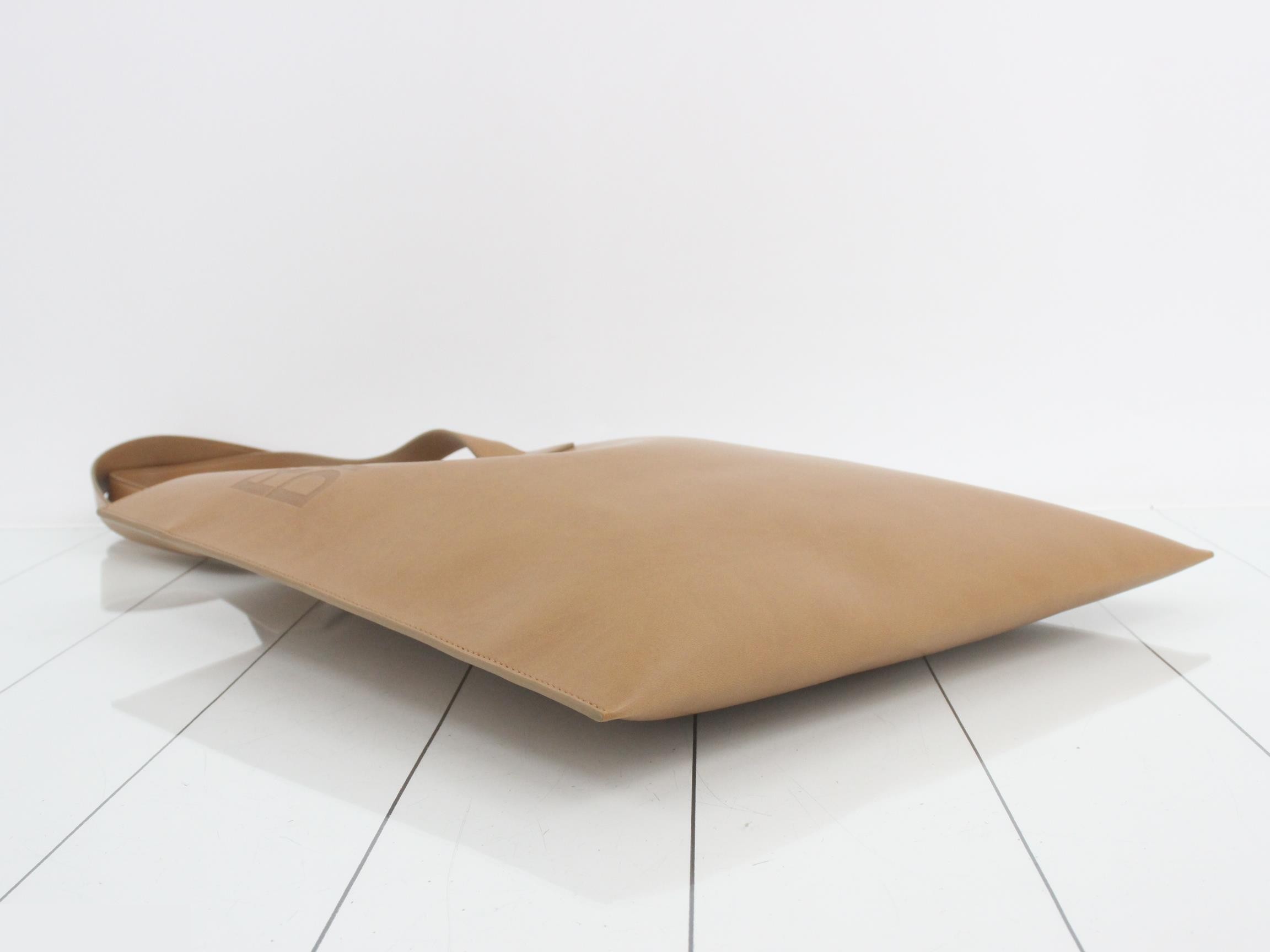 Cognac Apple Skin Tote Bag — view 5