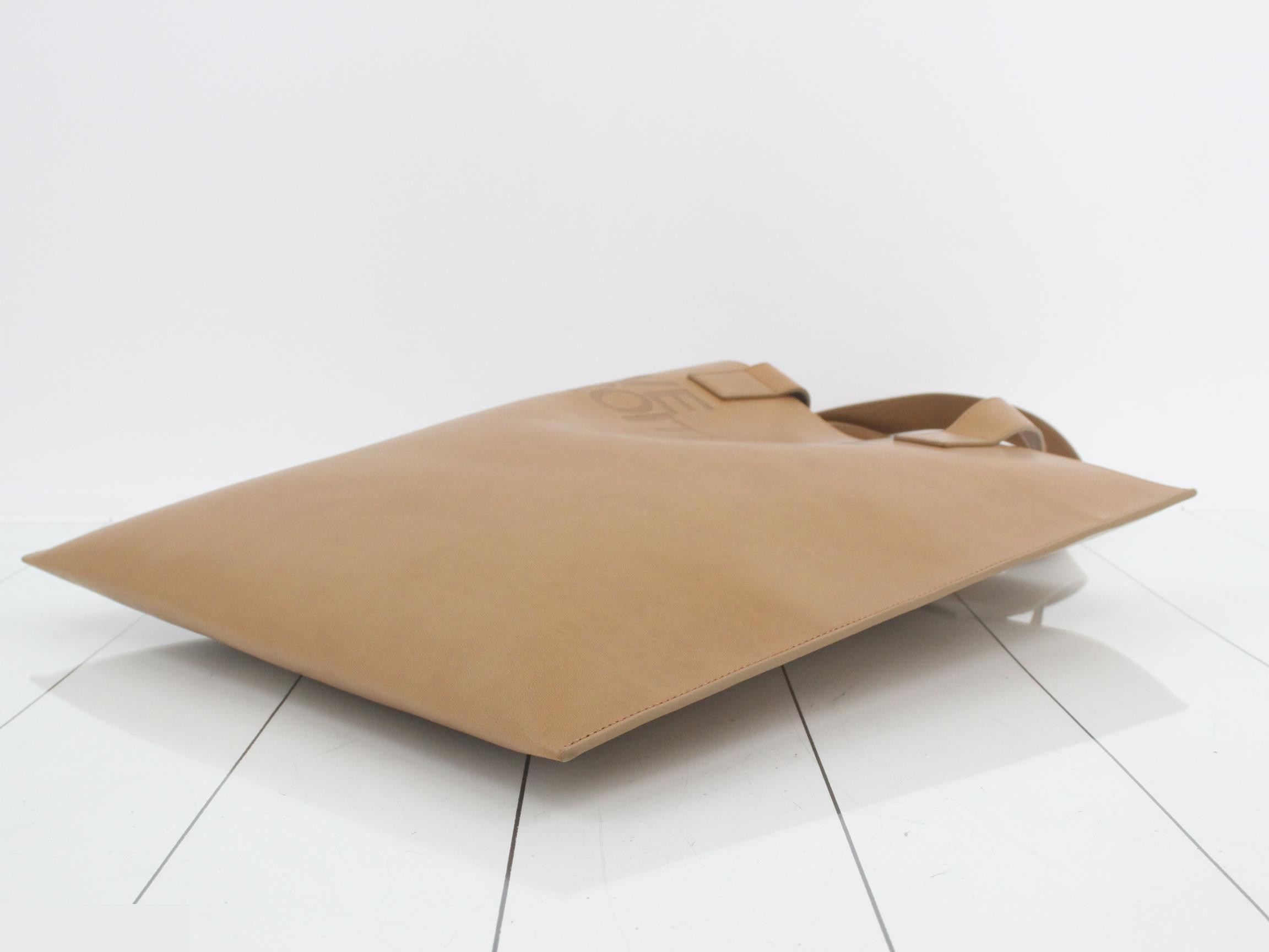 Cognac Apple Skin Tote Bag — view 6