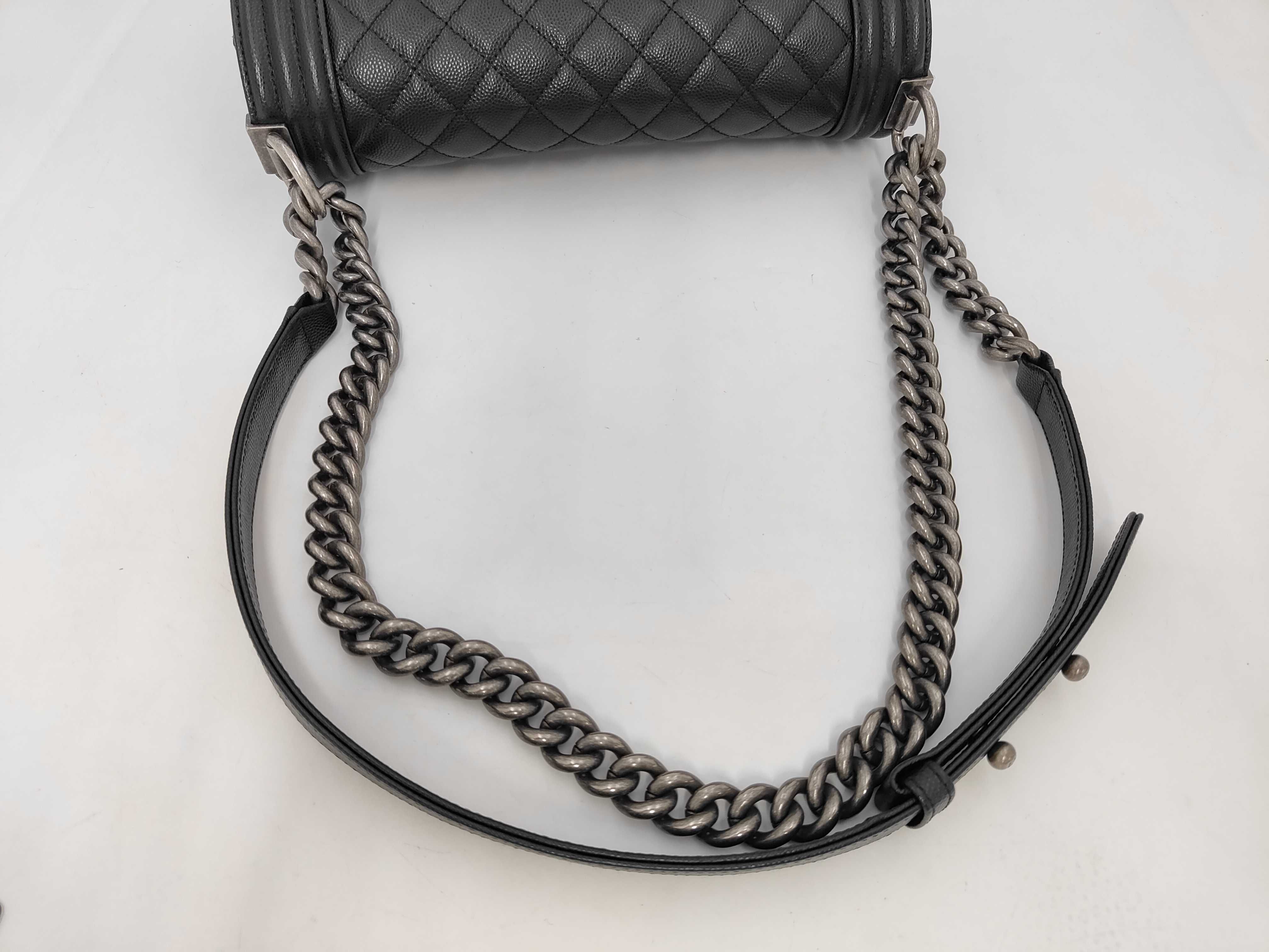 Boy Chanel Caviar Matelassé Shoulder Bag — view 5