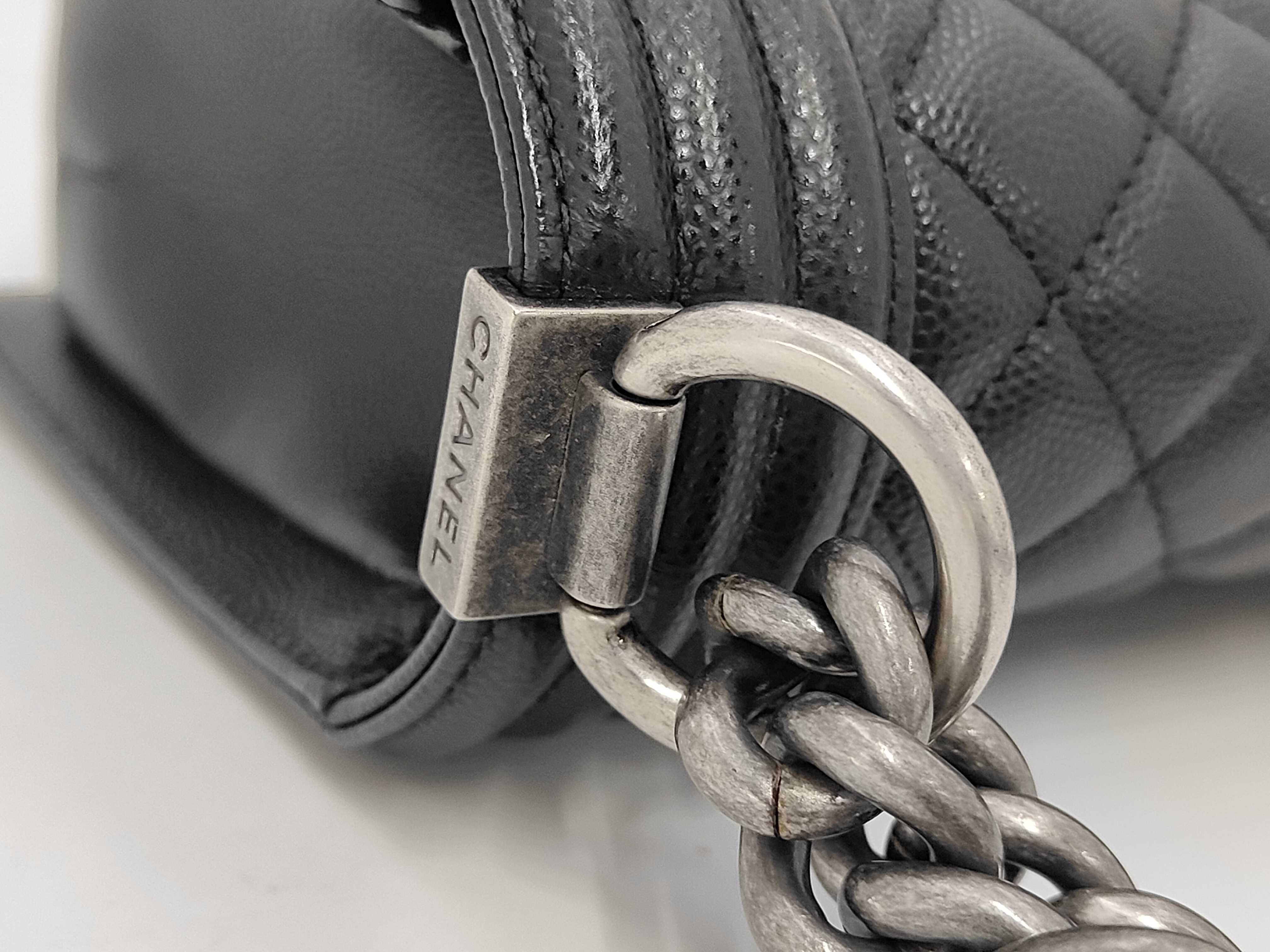 Boy Chanel Caviar Matelassé Shoulder Bag — view 6