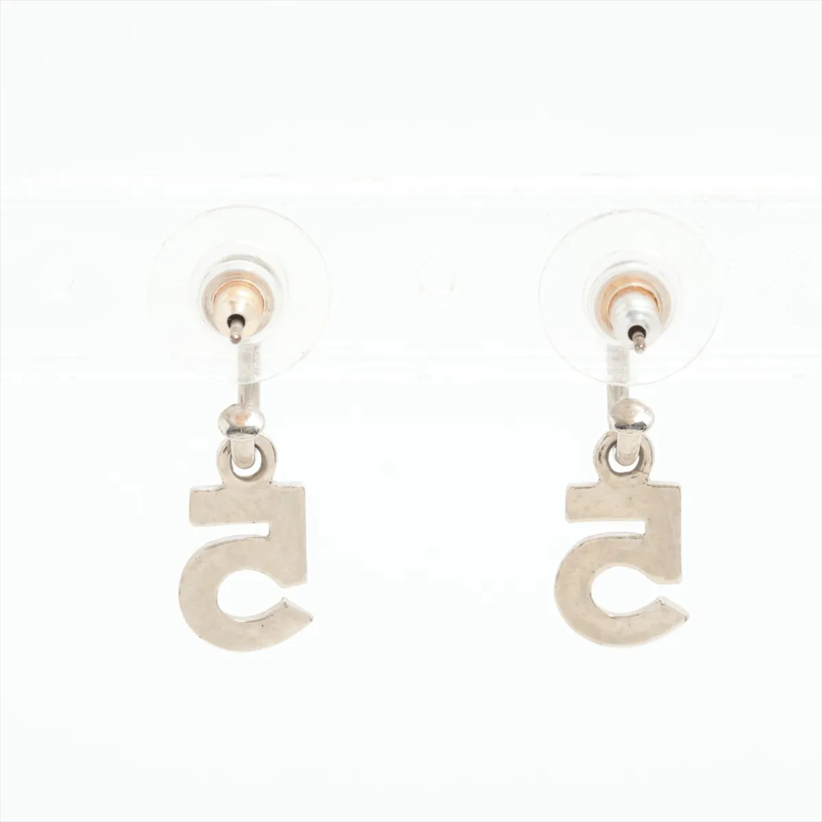 No. 5 Earrings (Pair) Metal Silver - Dents, — view 3