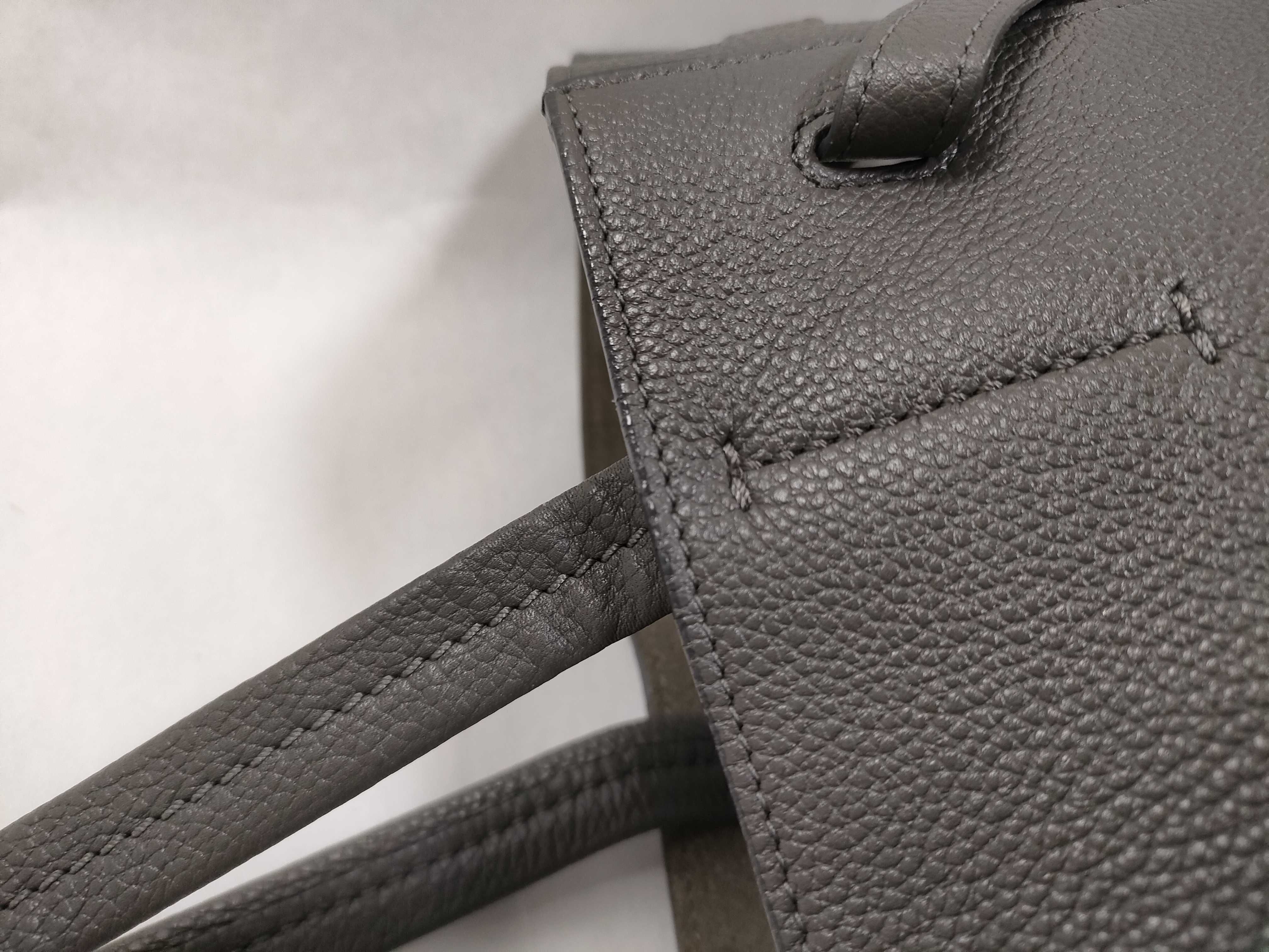 Cabas Phantom Small Leather Tote Bag, Greige Tote Bag — view 5