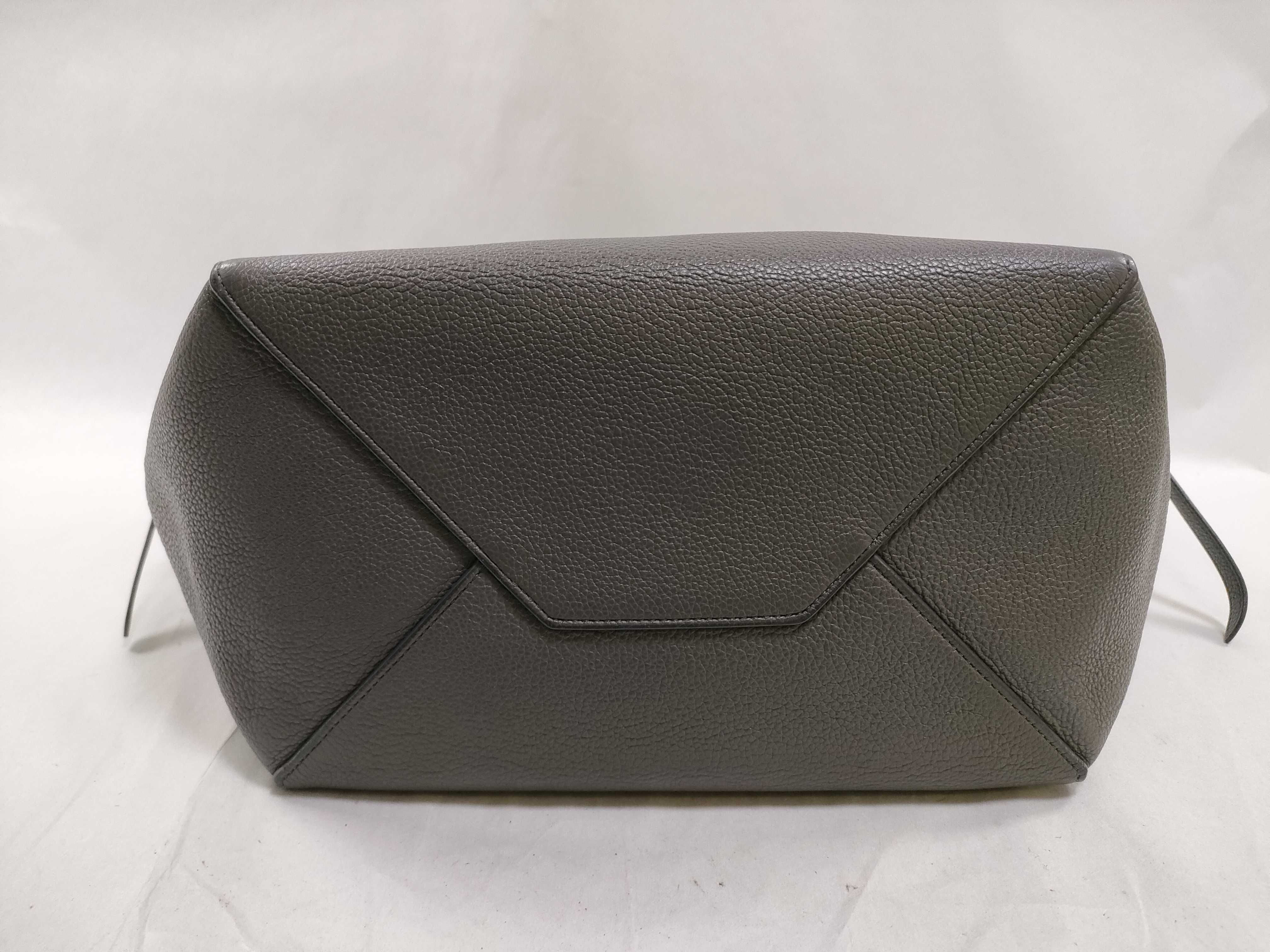 Cabas Phantom Small Leather Tote Bag, Greige Tote Bag — view 7