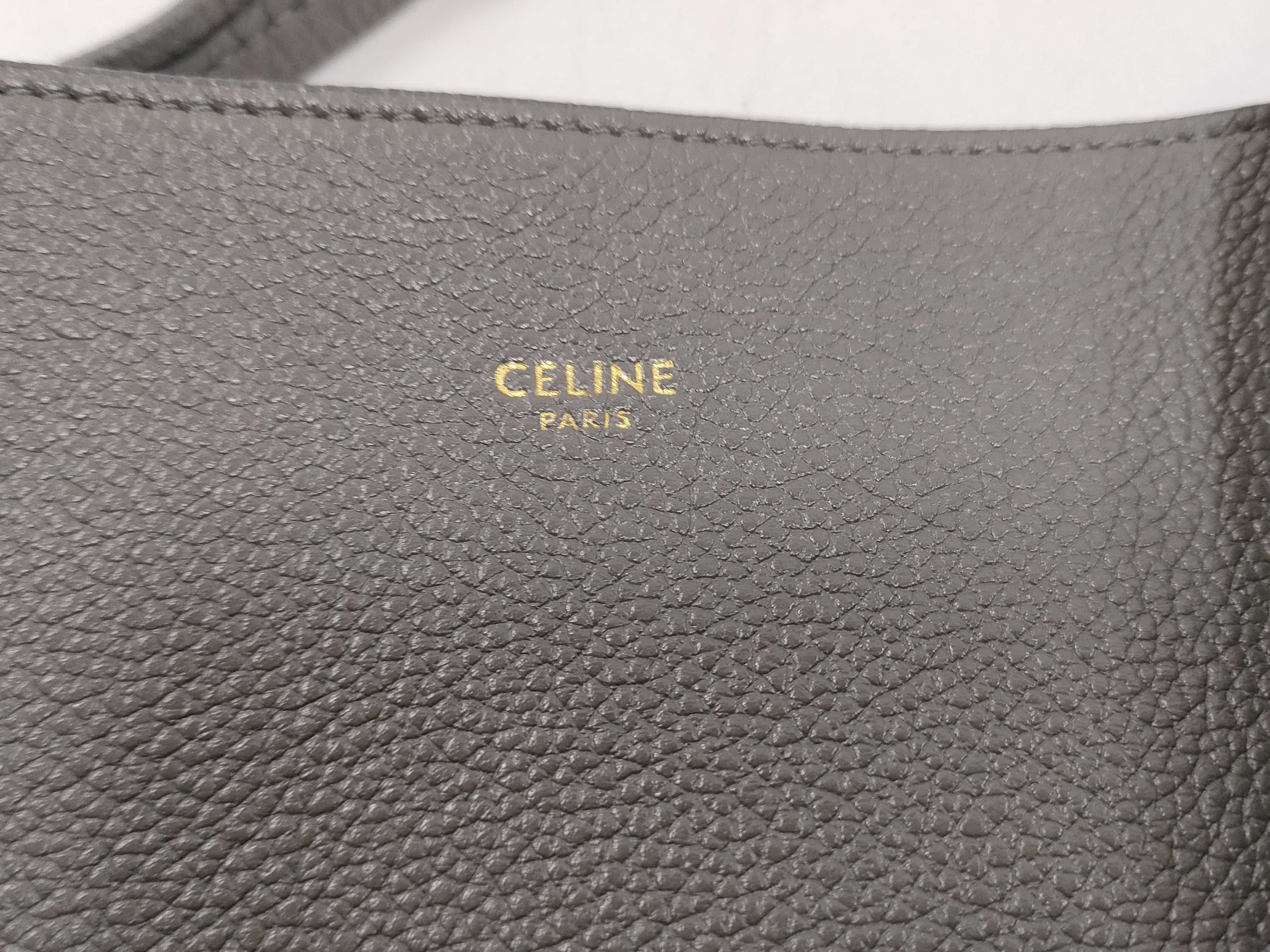 Cabas Phantom Small Leather Tote Bag, Greige Tote Bag — view 9