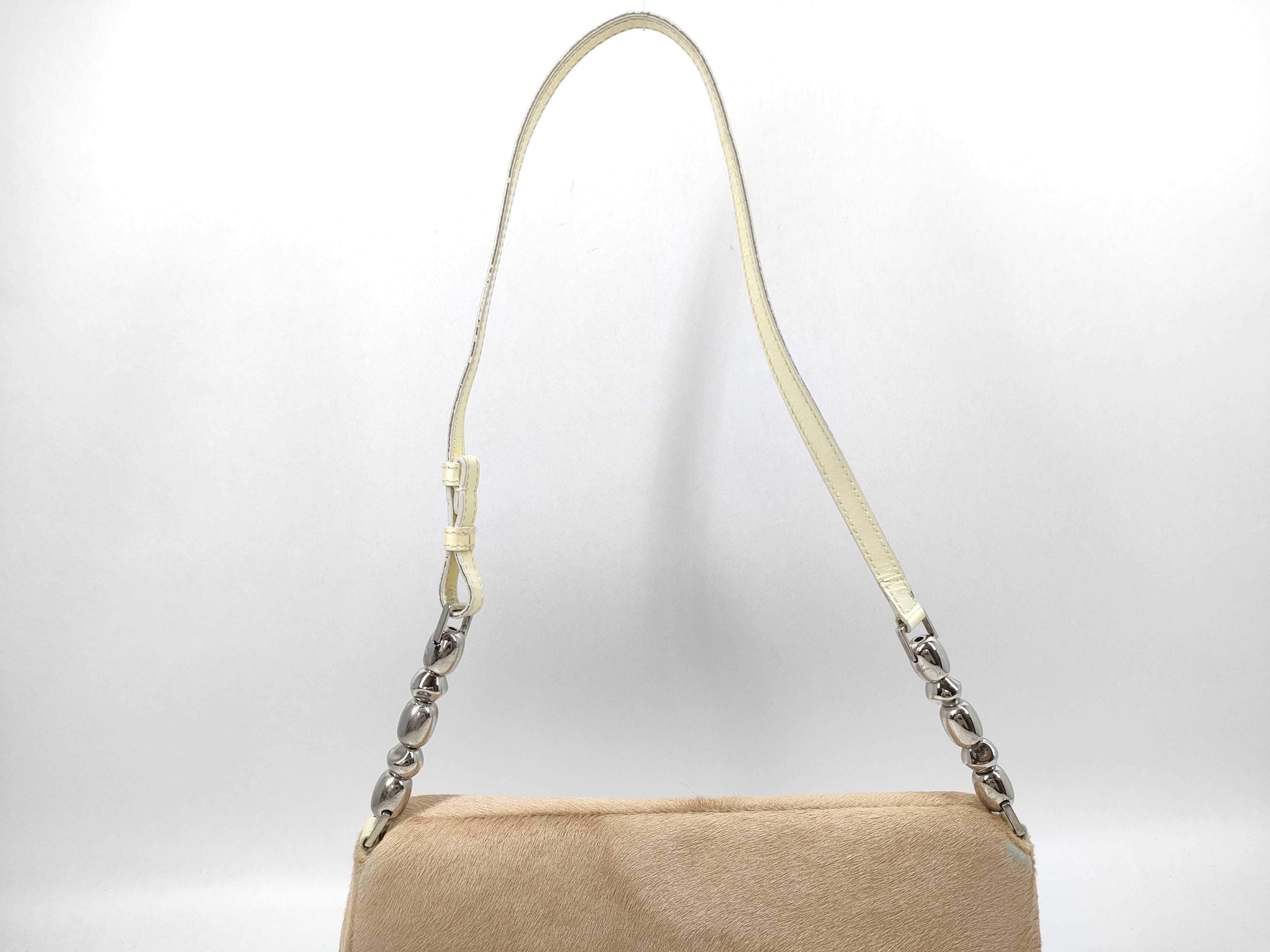 ChristianDior Shoulder Bag, Maris Pearl, Calf Hair Handbag — view 4