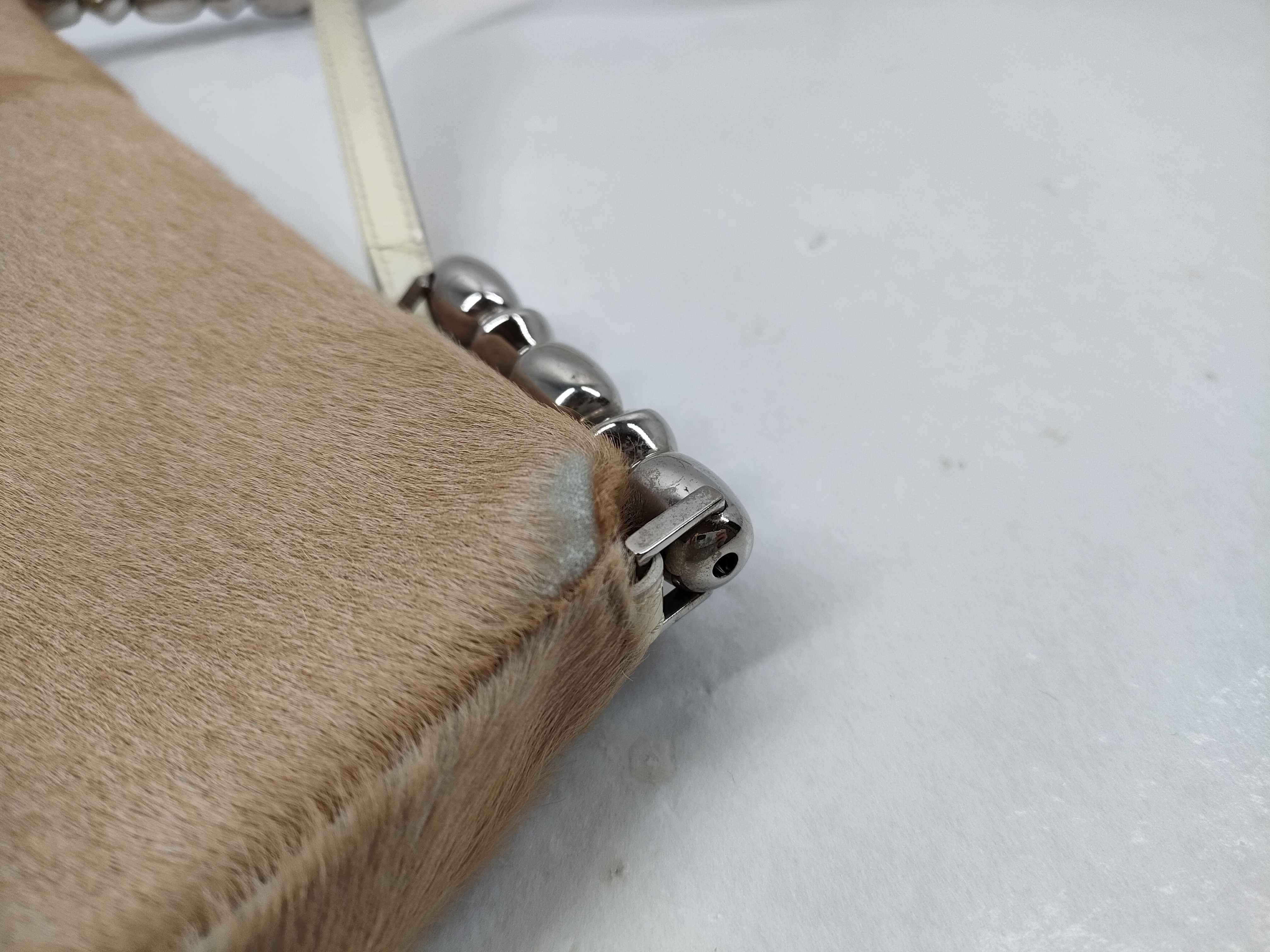 ChristianDior Shoulder Bag, Maris Pearl, Calf Hair Handbag — view 6