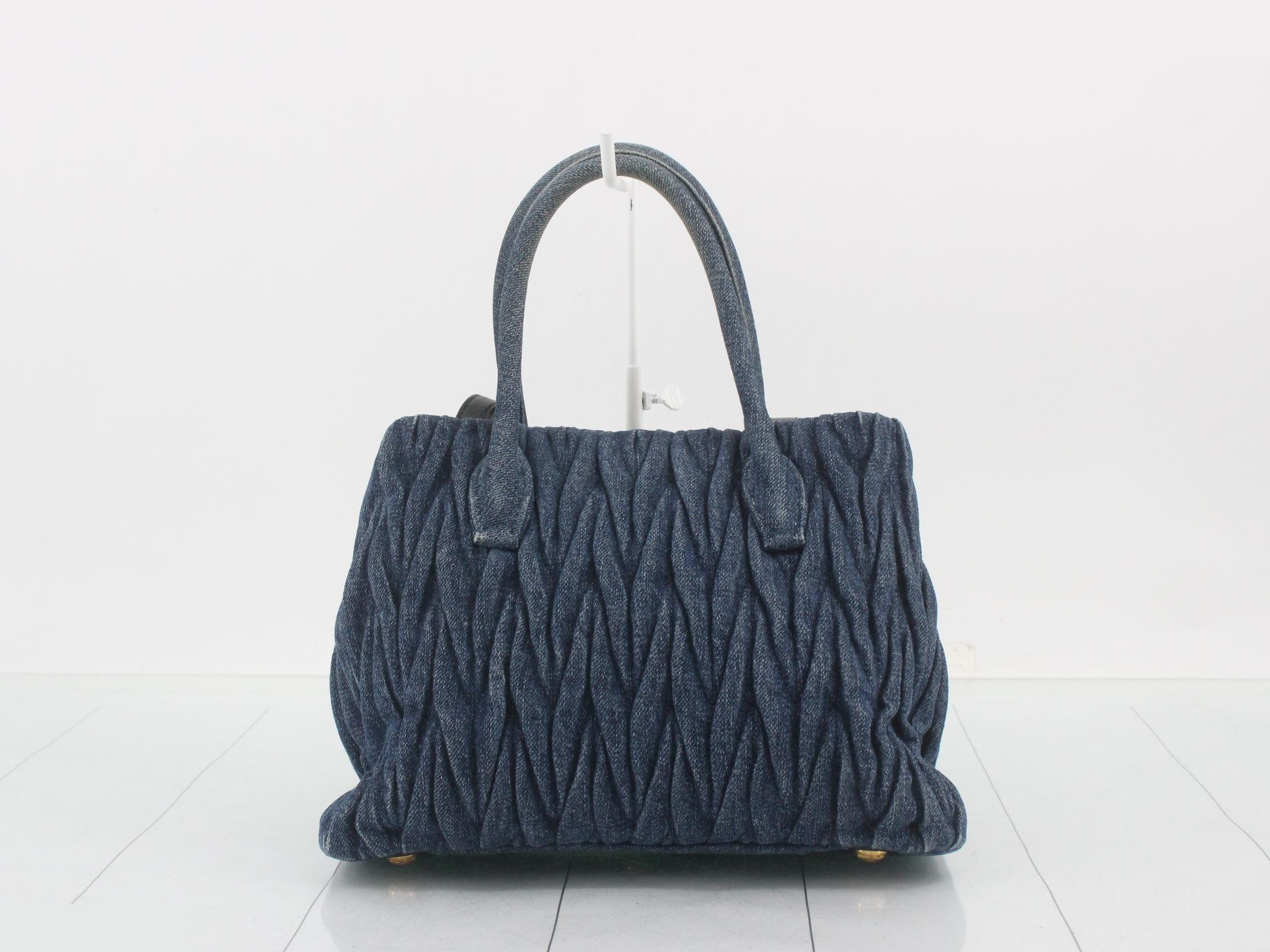 Matelassé (Bag) - 2-Way Bag with Long Strap - Denim - Blue — view 2