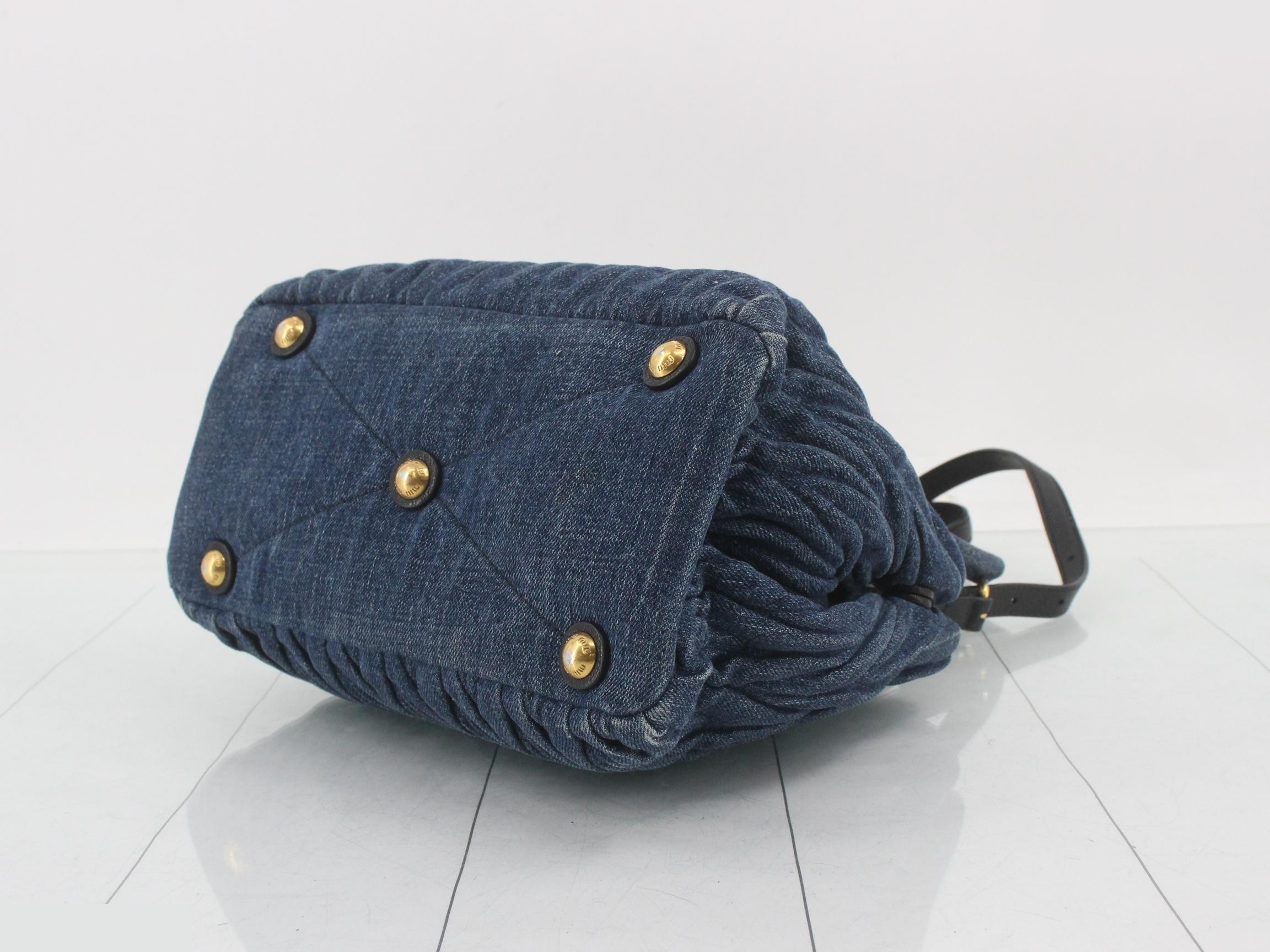 Matelassé (Bag) - 2-Way Bag with Long Strap - Denim - Blue — view 6