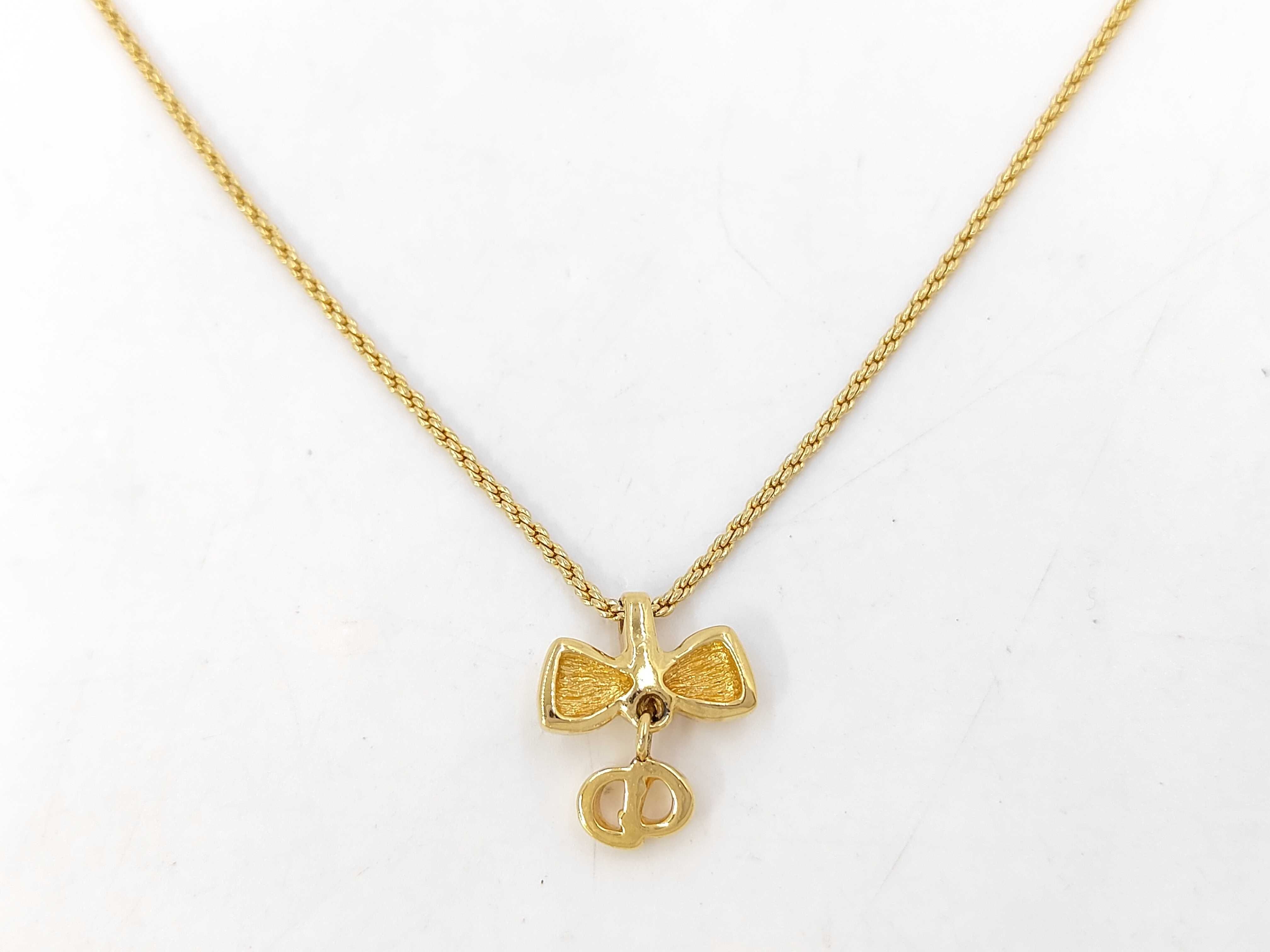 Ribbon CD Gold NC Necklace — view 2