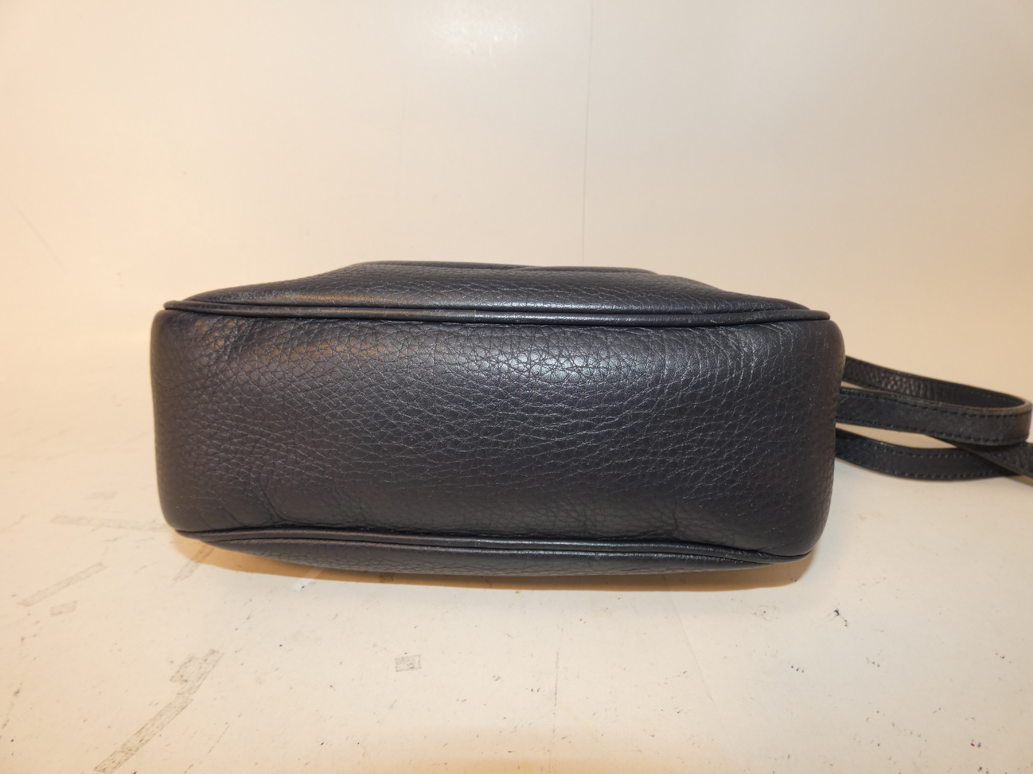 Soho Black Leather Fringe Shoulder Bag — view 5