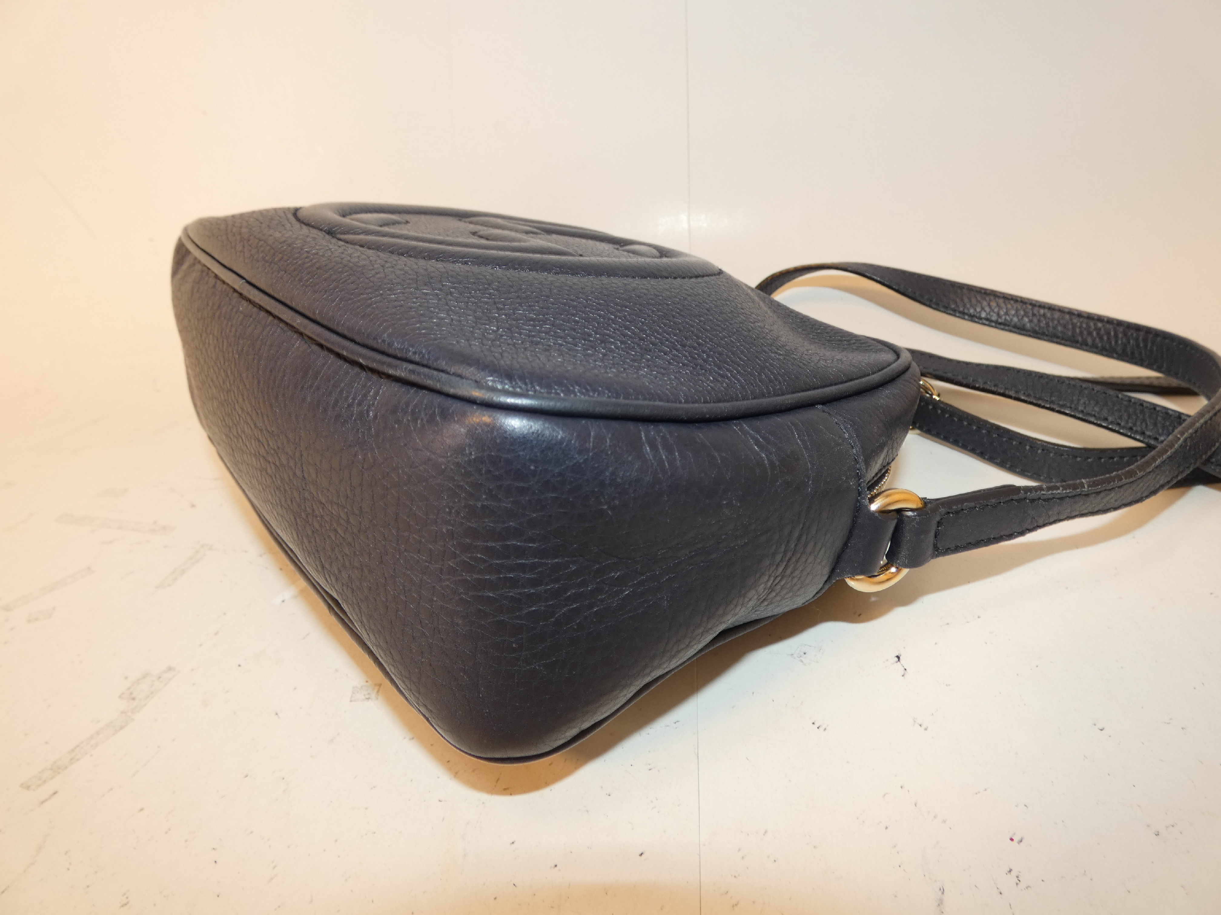 Soho Black Leather Fringe Shoulder Bag — view 7