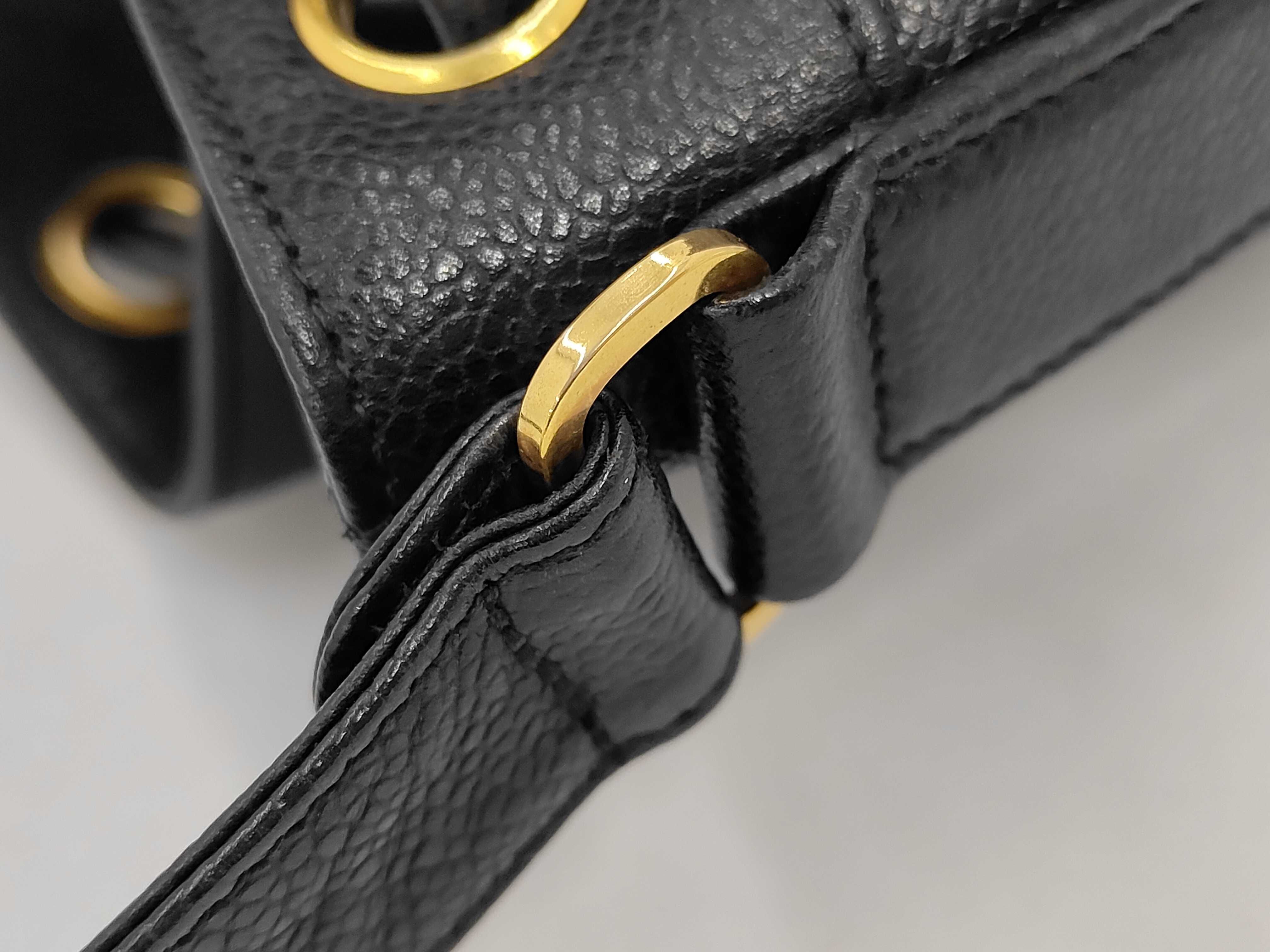 Triple Coco Drawstring Chain Shoulder Bag, Black, with Authenticity Card and Seal. — view 7