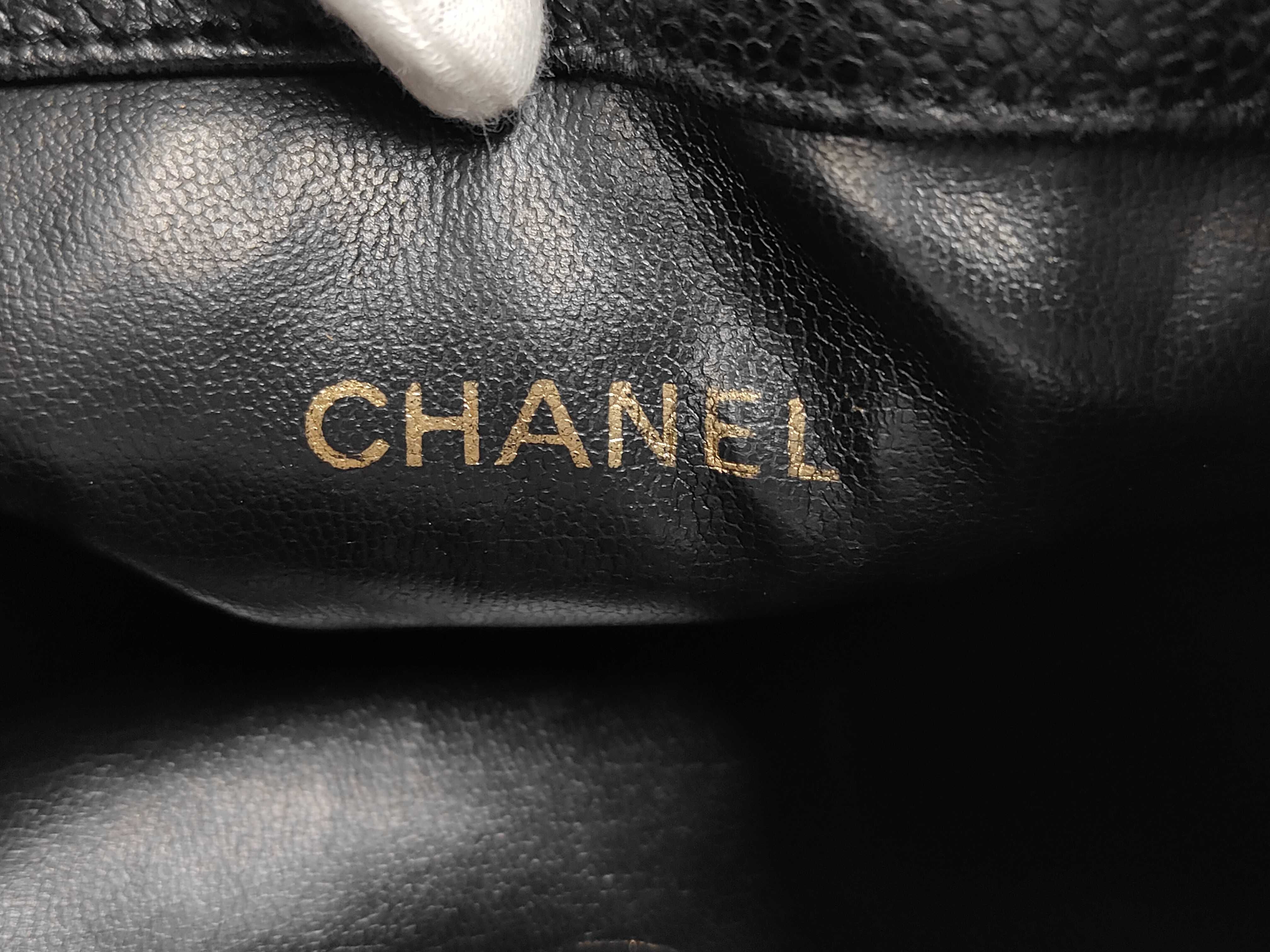 Triple Coco Drawstring Chain Shoulder Bag, Black, with Authenticity Card and Seal. — view 10
