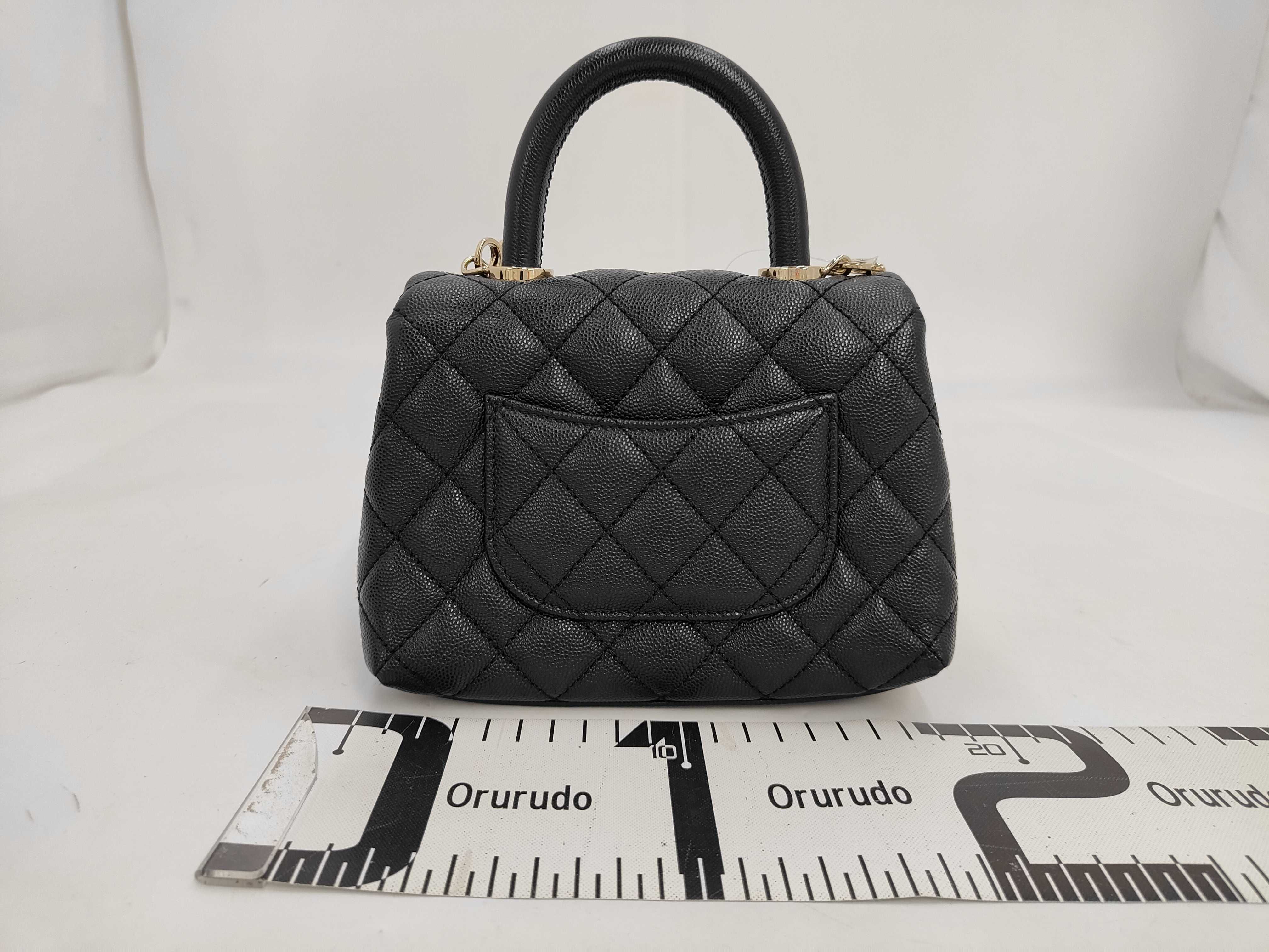 Coco Handle XXS 19 Caviar Skin Gold Hardware 2-way Handbag Chain Shoulder Bag 30 Series AS2215 Black Shoulder Bag — view 2