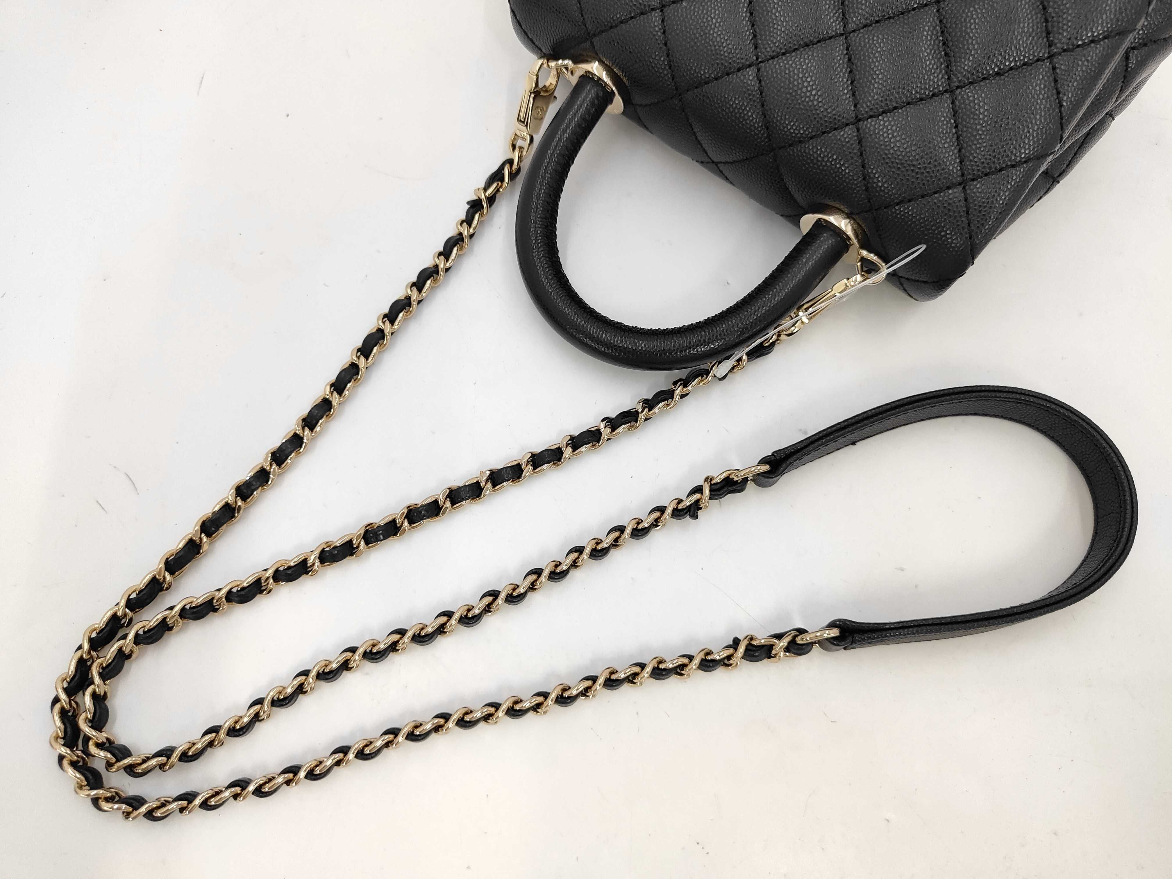 Coco Handle XXS 19 Caviar Skin Gold Hardware 2-way Handbag Chain Shoulder Bag 30 Series AS2215 Black Shoulder Bag — view 5