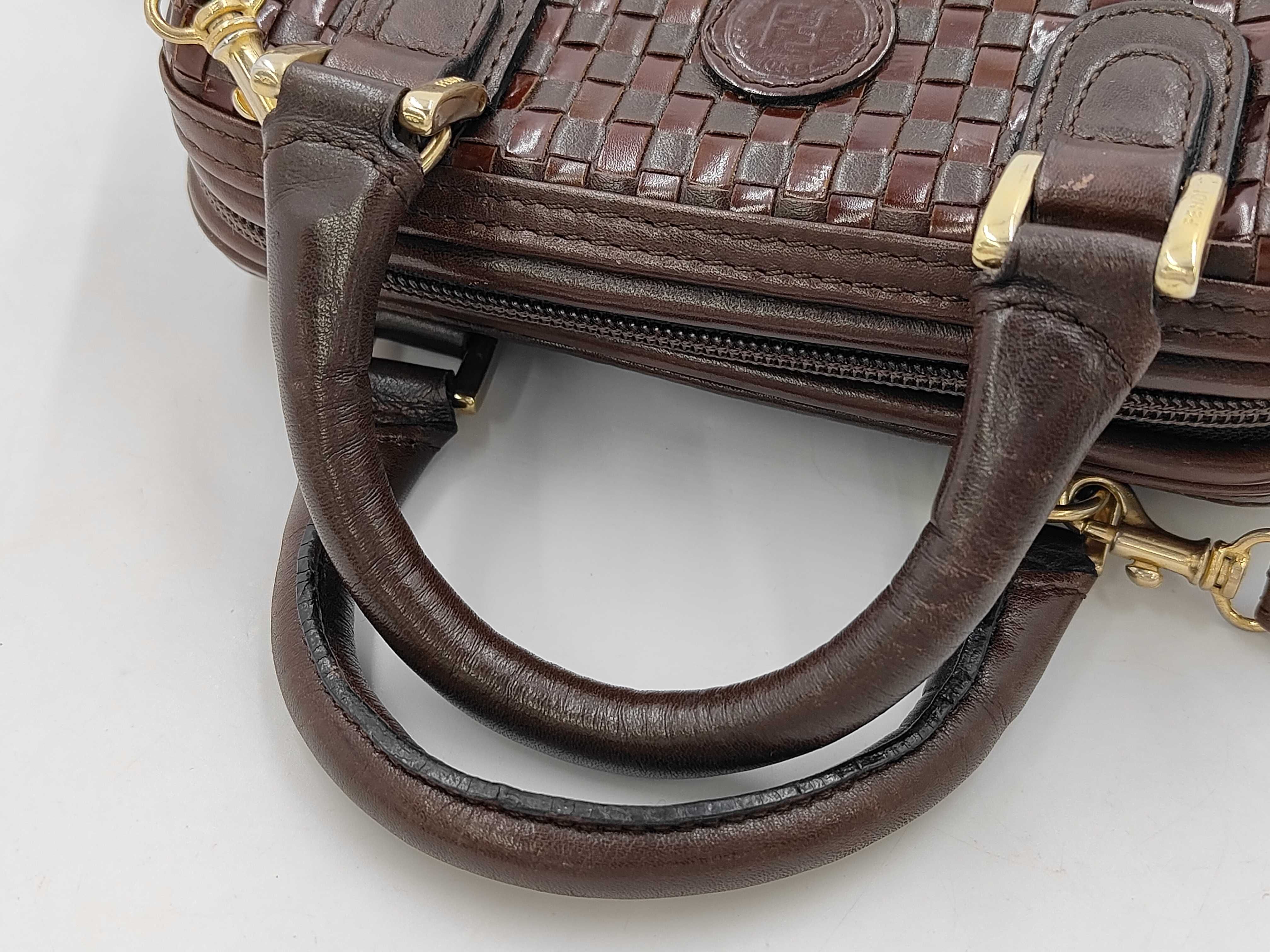Leather Mini 2-Way Brown Handbag — view 3
