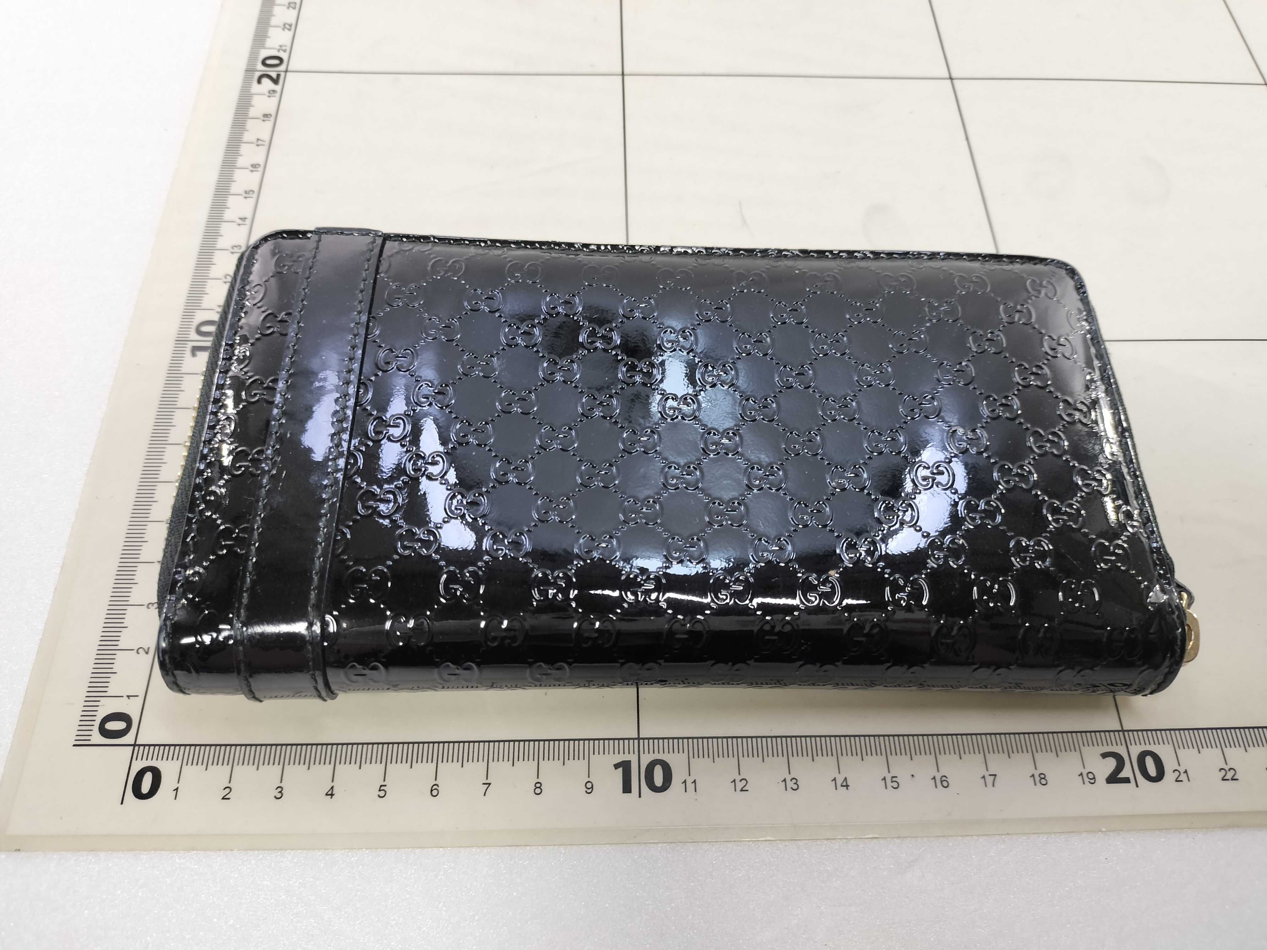 Micro GG Enamel Round Zipper Long Wallet — view 2