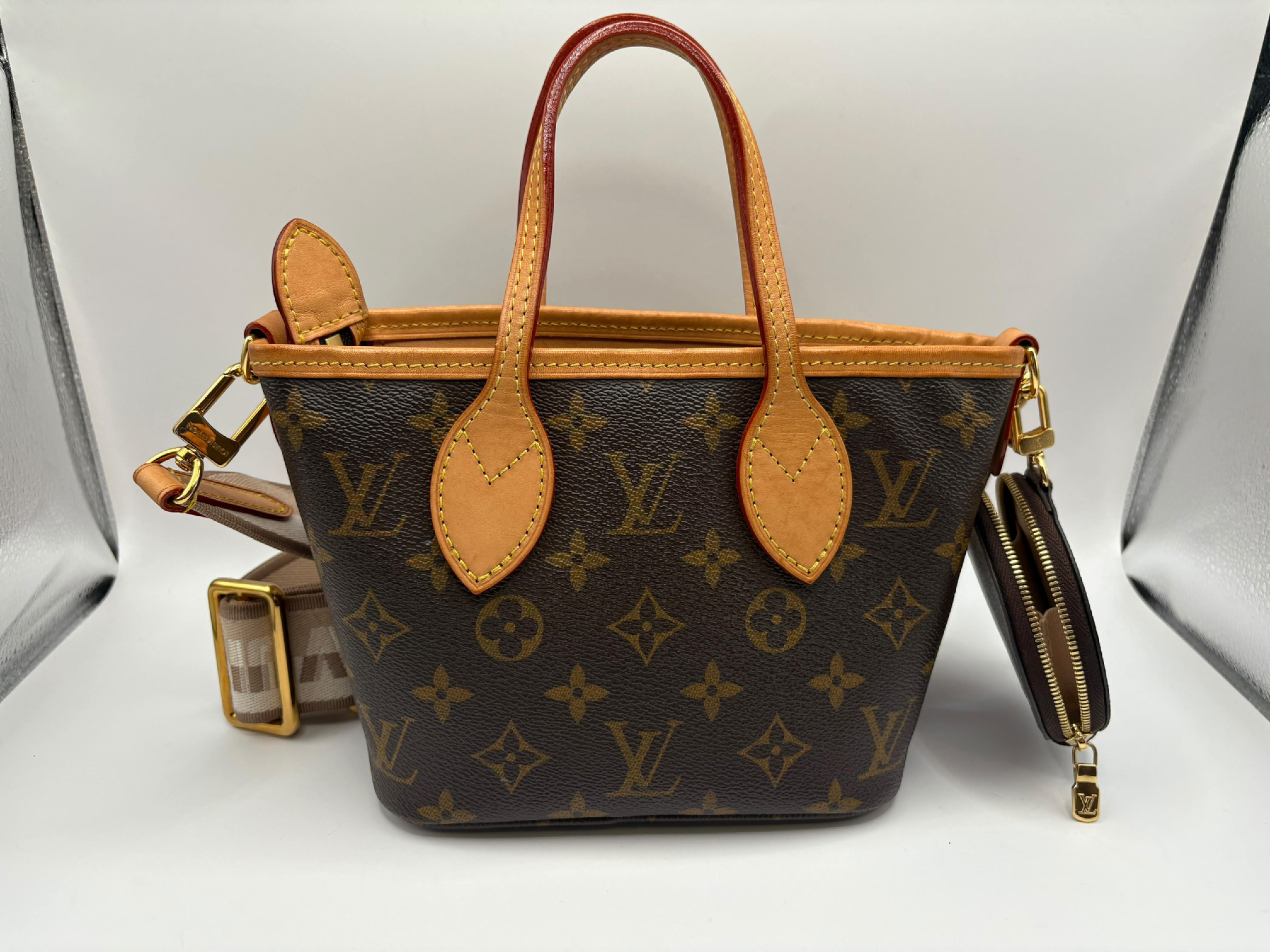 Monogram Neverfull BB M46705 Brown Shoulder Bag (RFID detected) — view 2
