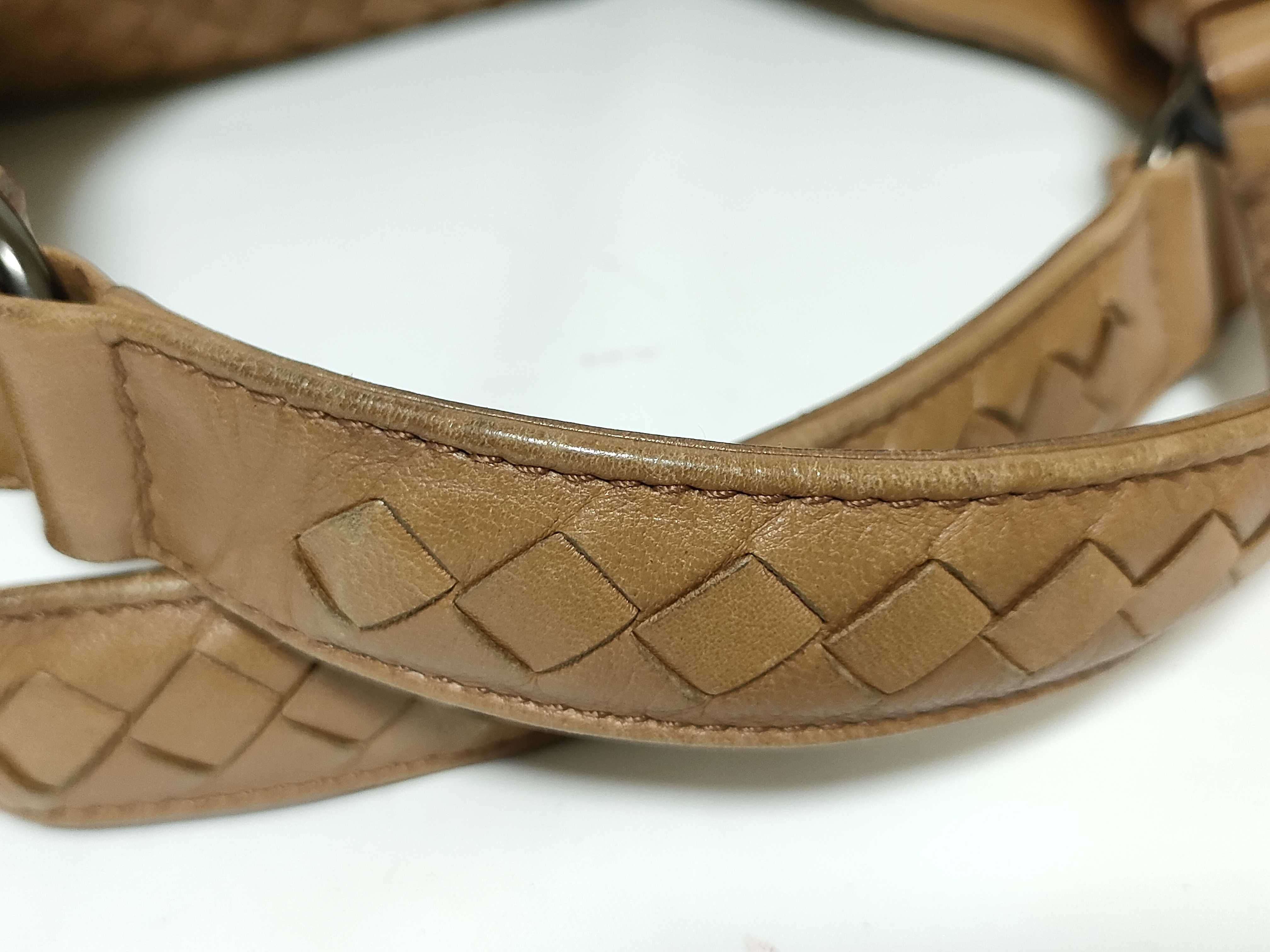 Intrecciato KR - Intrecciato Leather Hobo Bag Brown 124864 Shoulder Bag — view 4