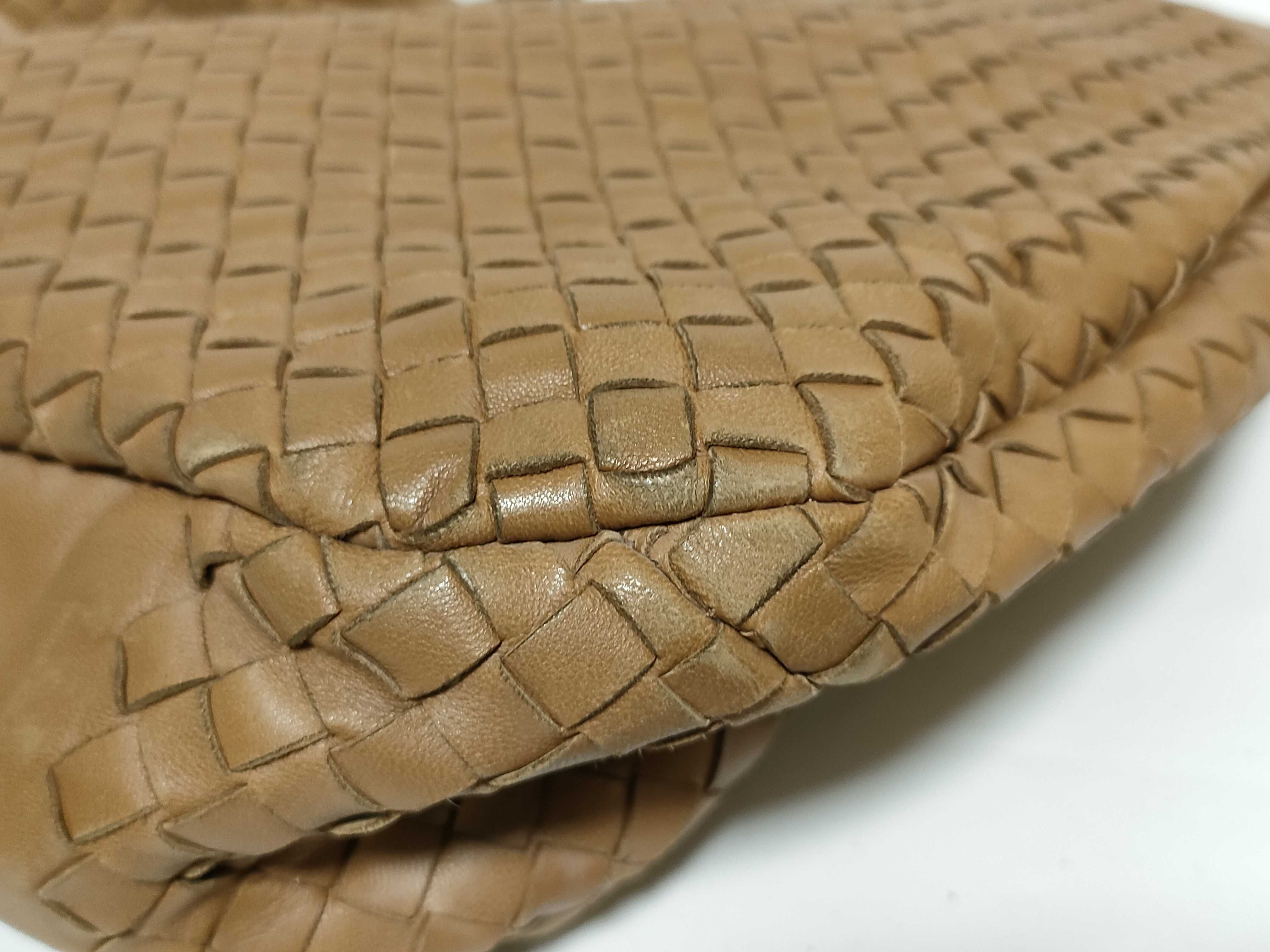 Intrecciato KR - Intrecciato Leather Hobo Bag Brown 124864 Shoulder Bag — view 7