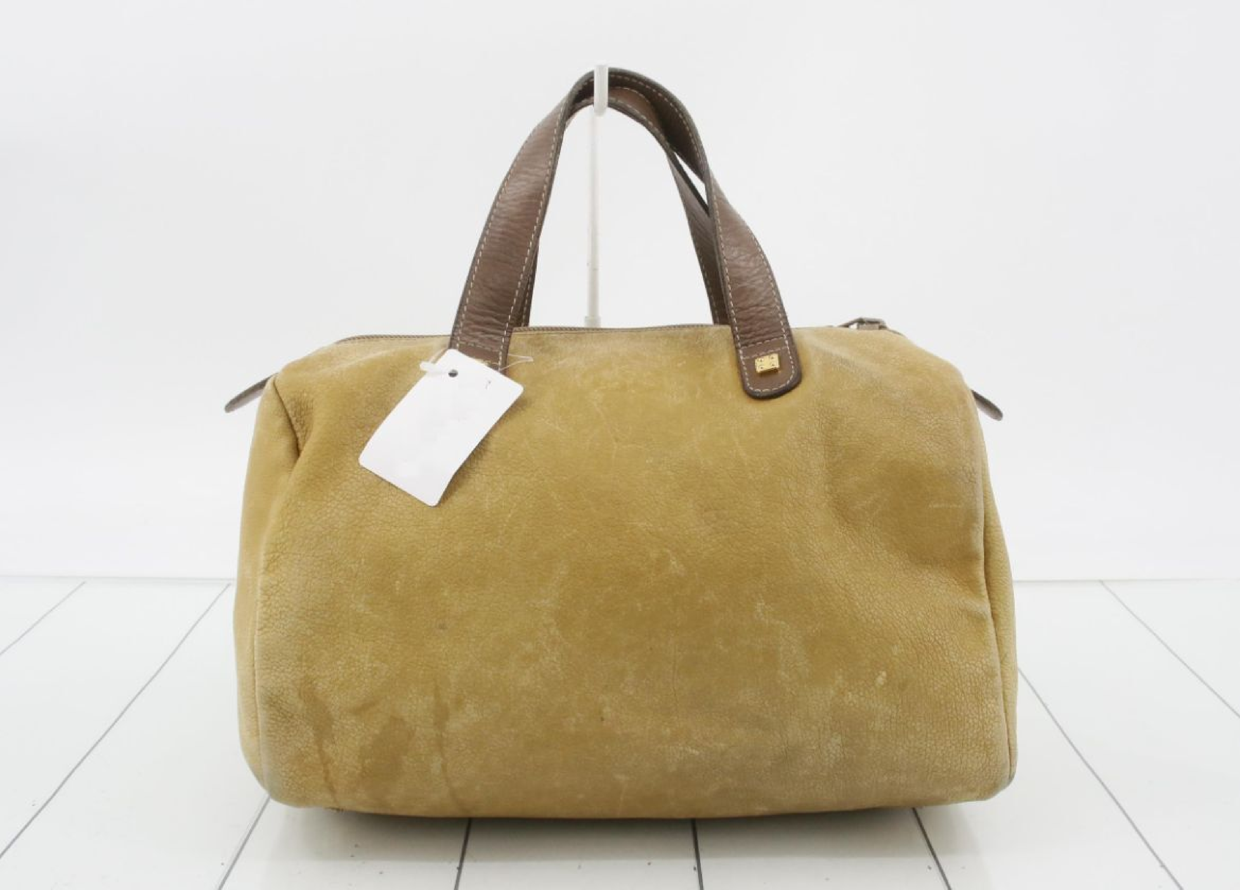 Anagram Suede Mini Boston Bag Handbag — view 2