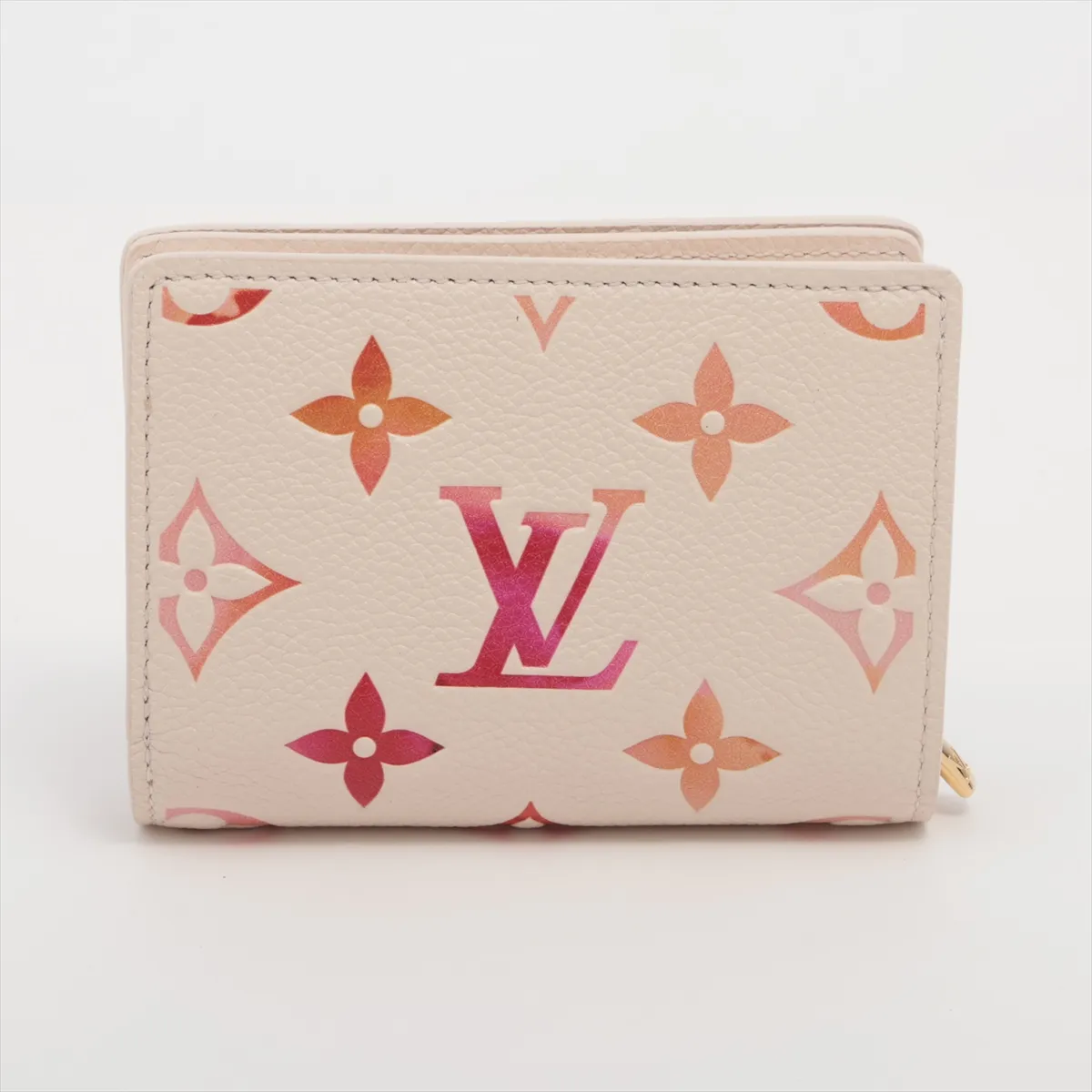 LV x TM Monogram Empreinte Portefeuille Claire M83481 Pink Compact Wallet (RFID detected) — view 2
