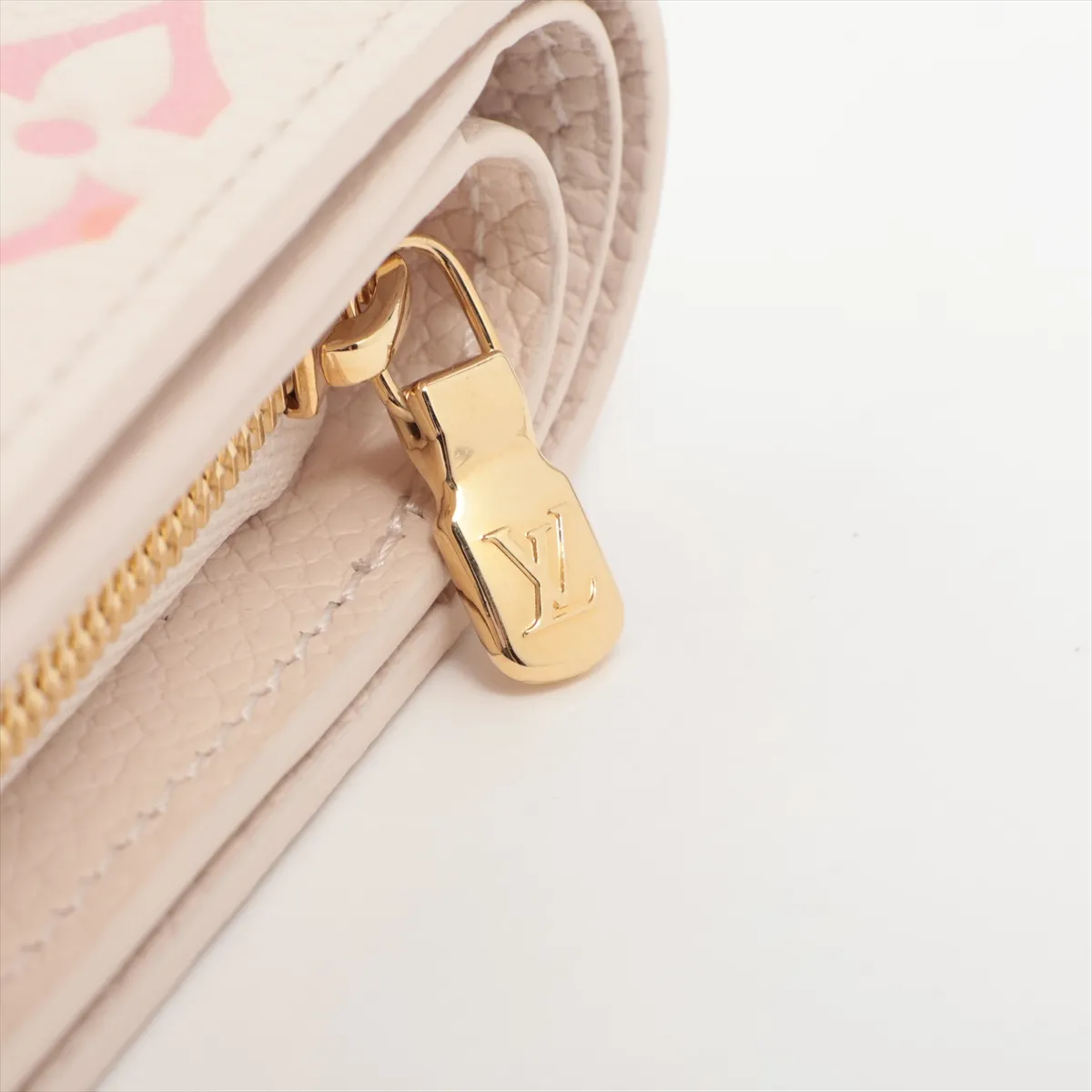 LV x TM Monogram Empreinte Portefeuille Claire M83481 Pink Compact Wallet (RFID detected) — view 8