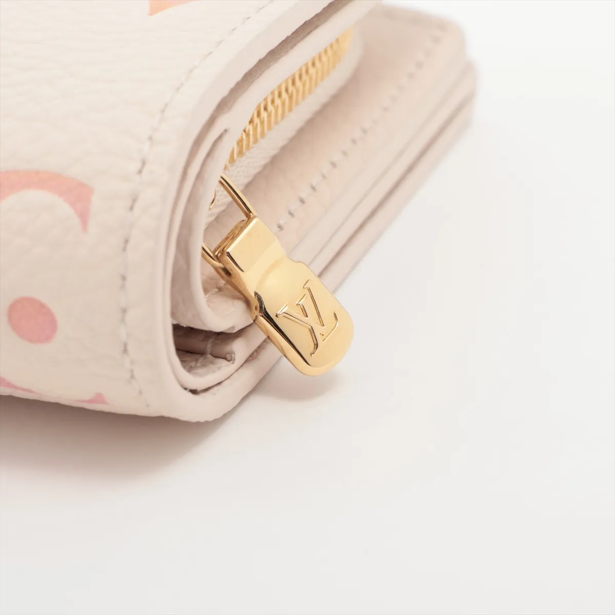 LV x TM Monogram Empreinte Portefeuille Claire M83481 Pink Compact Wallet (RFID detected) — view 9