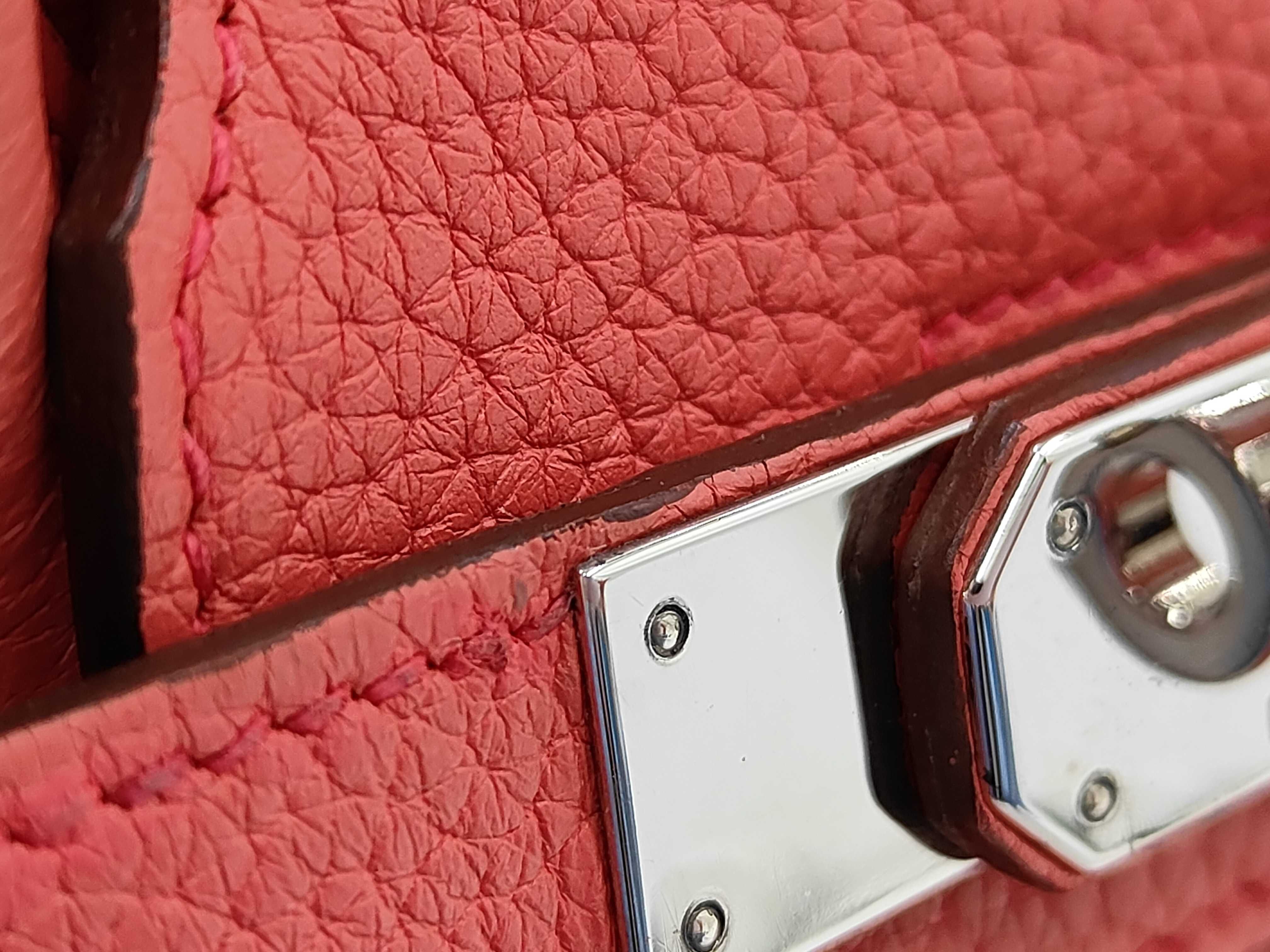 Birkin 30, Taurillon Clemence leather, pink, silver hardware, N stamp, handbag — view 15