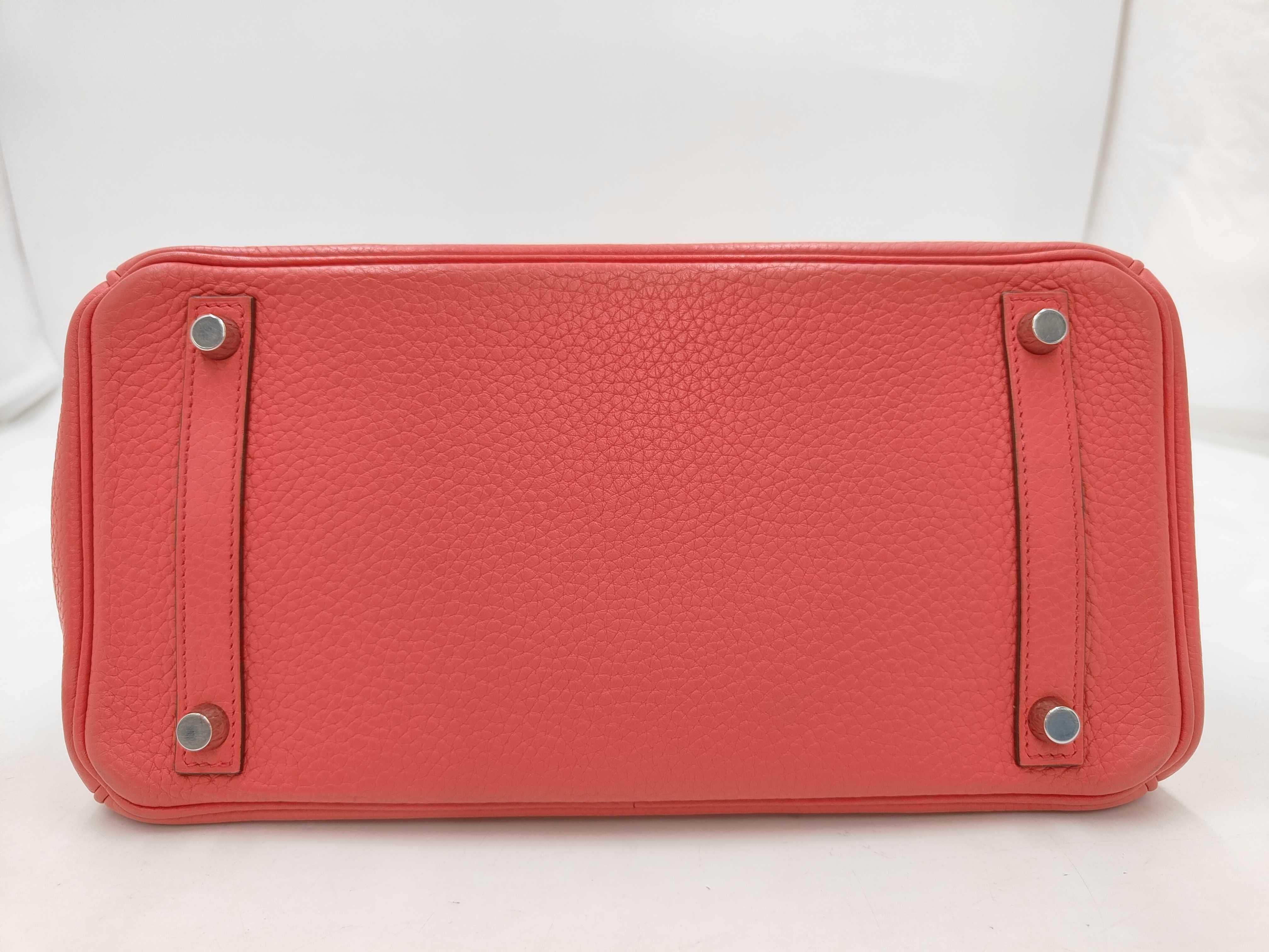 Birkin 30, Taurillon Clemence leather, pink, silver hardware, N stamp, handbag — view 3