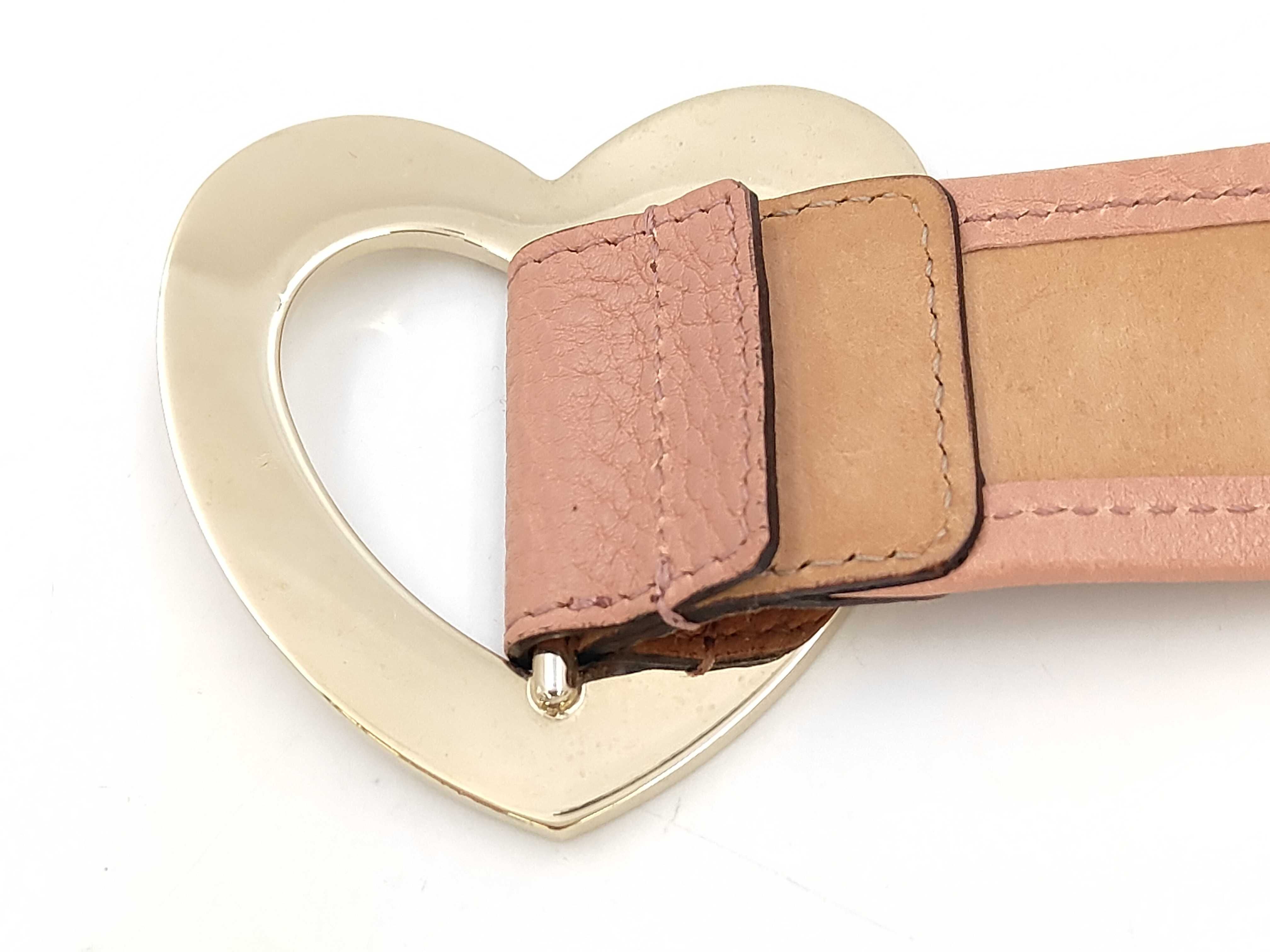 GG Canvas & Leather Heart Buckle Belt — view 4